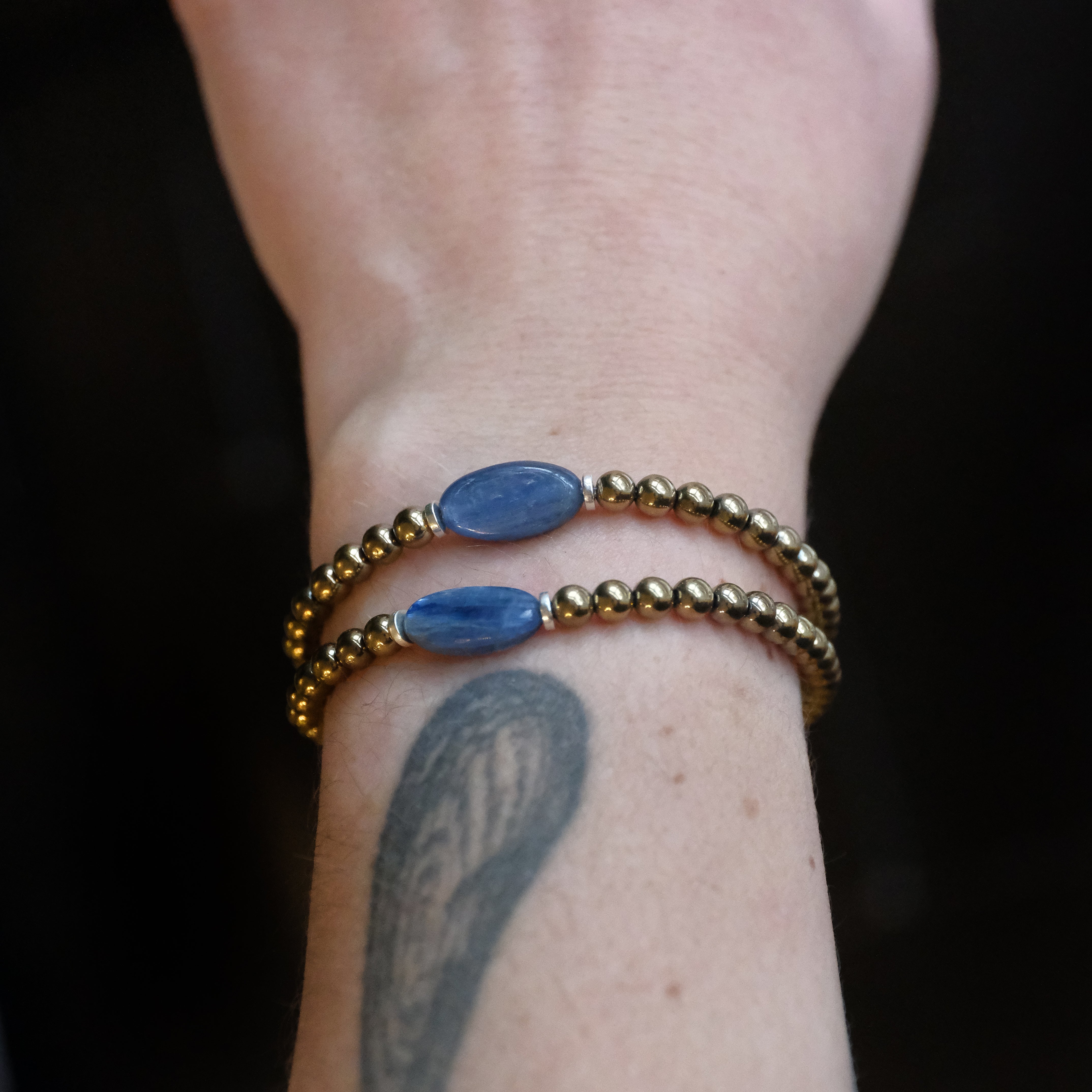 Kyanite + Pyrite Bracelet