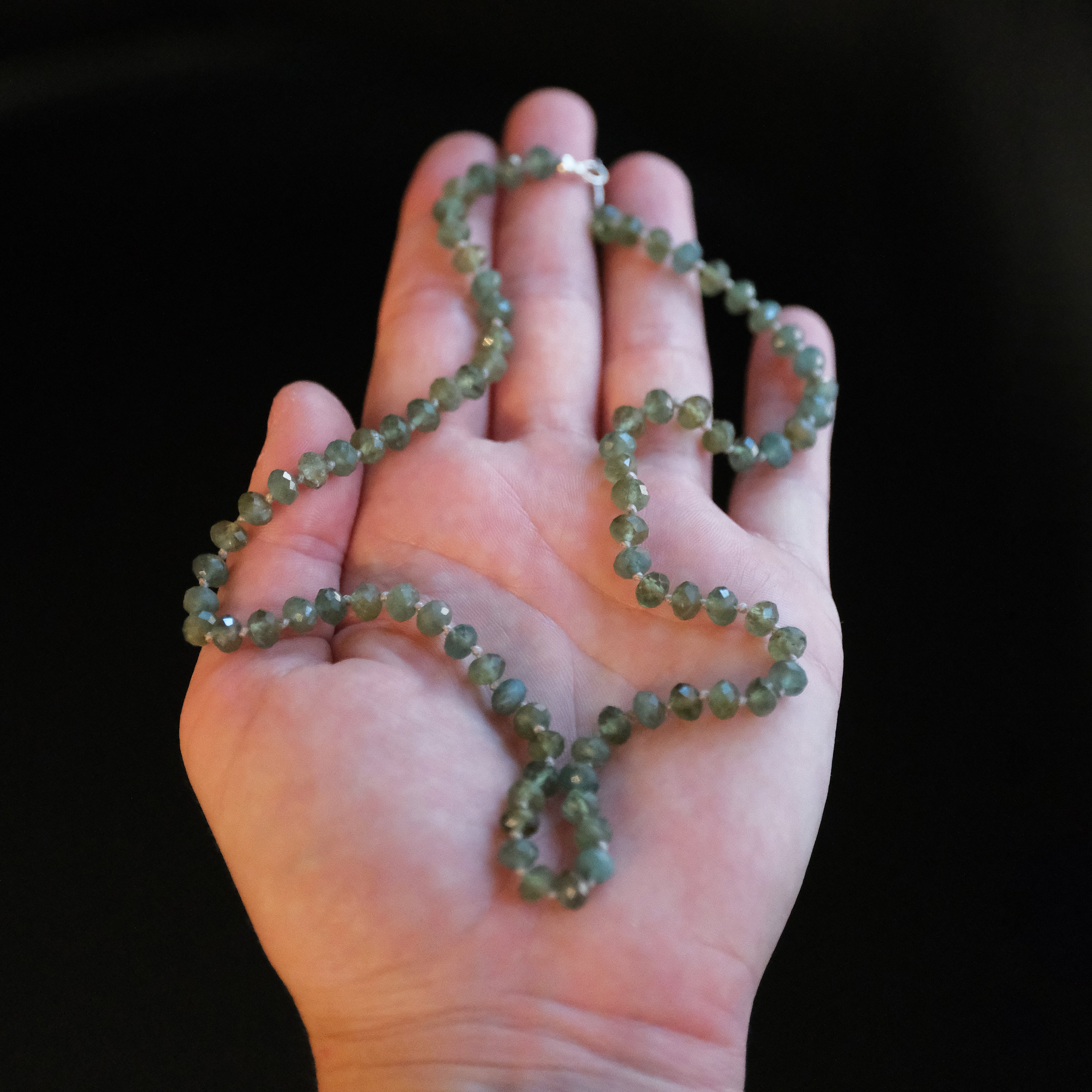 Apatite + Sterling Seagrass Necklace
