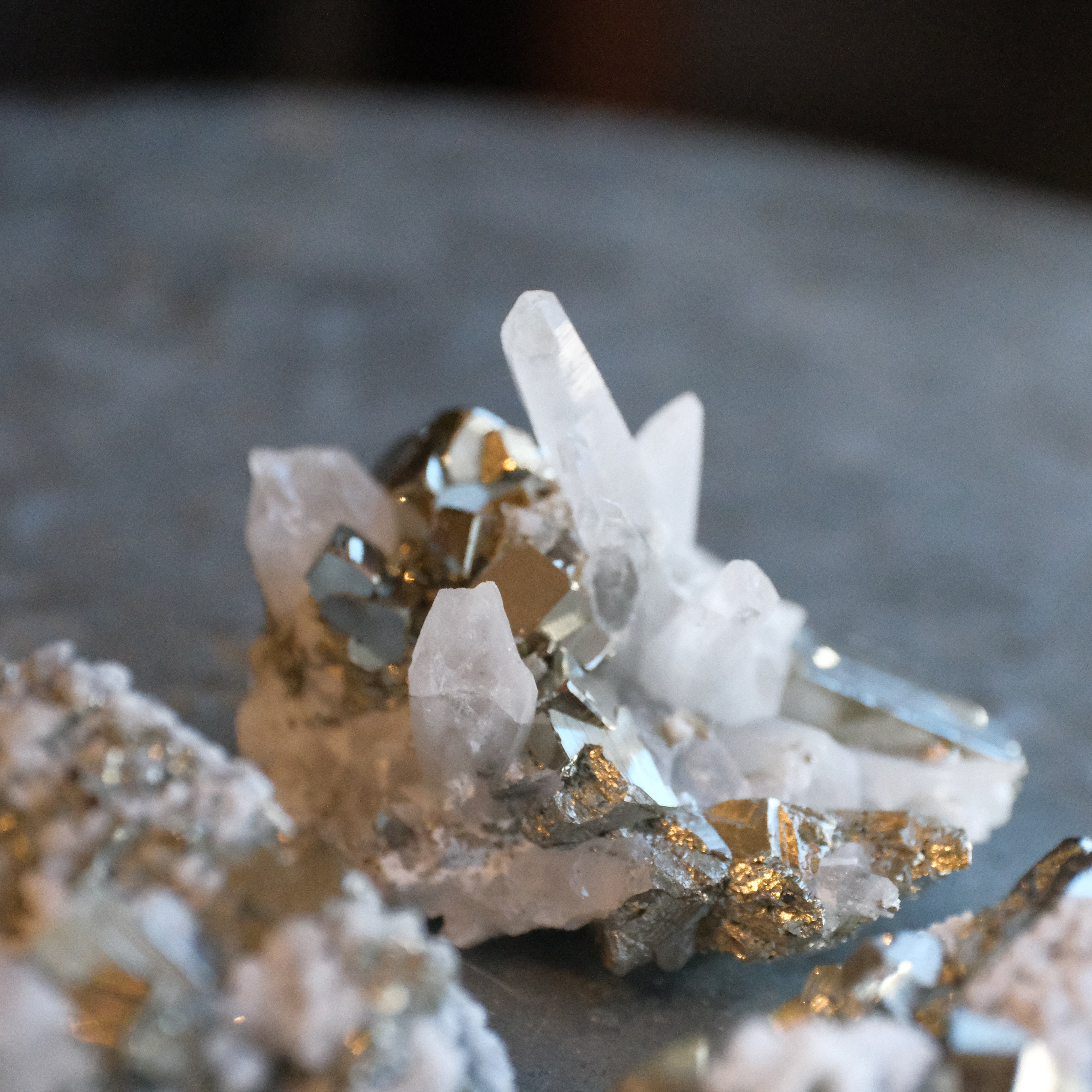 Peruvian Pyrite + Calcite Cluster