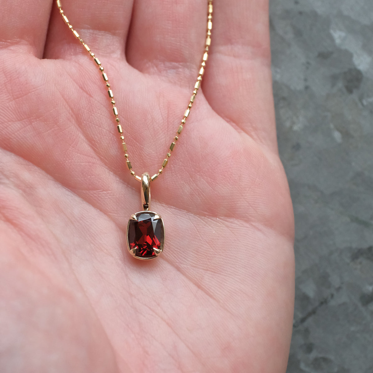 14k + Garnet Lioncourt Necklace