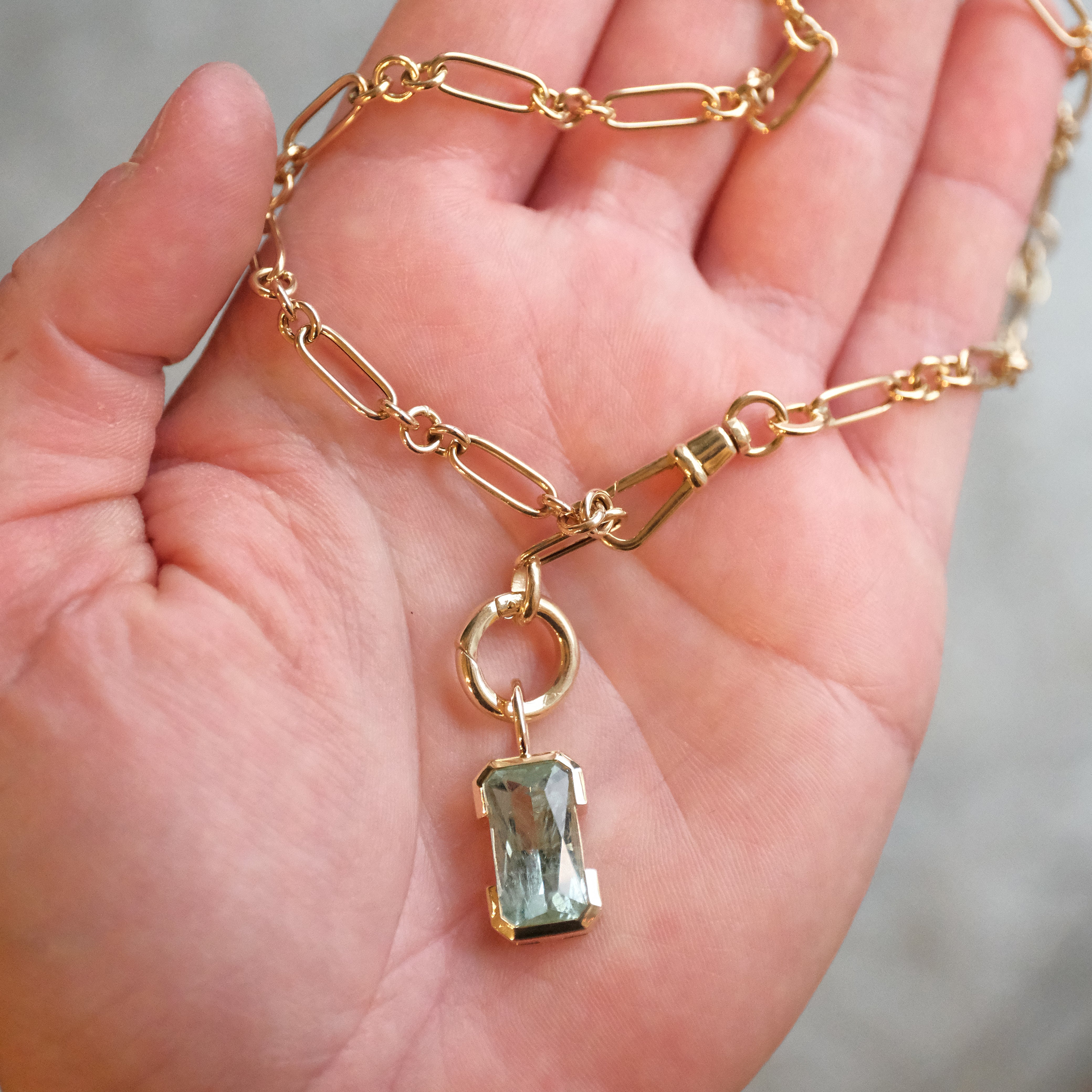14k + Aquamarine Merelani Necklace - One of a Kind
