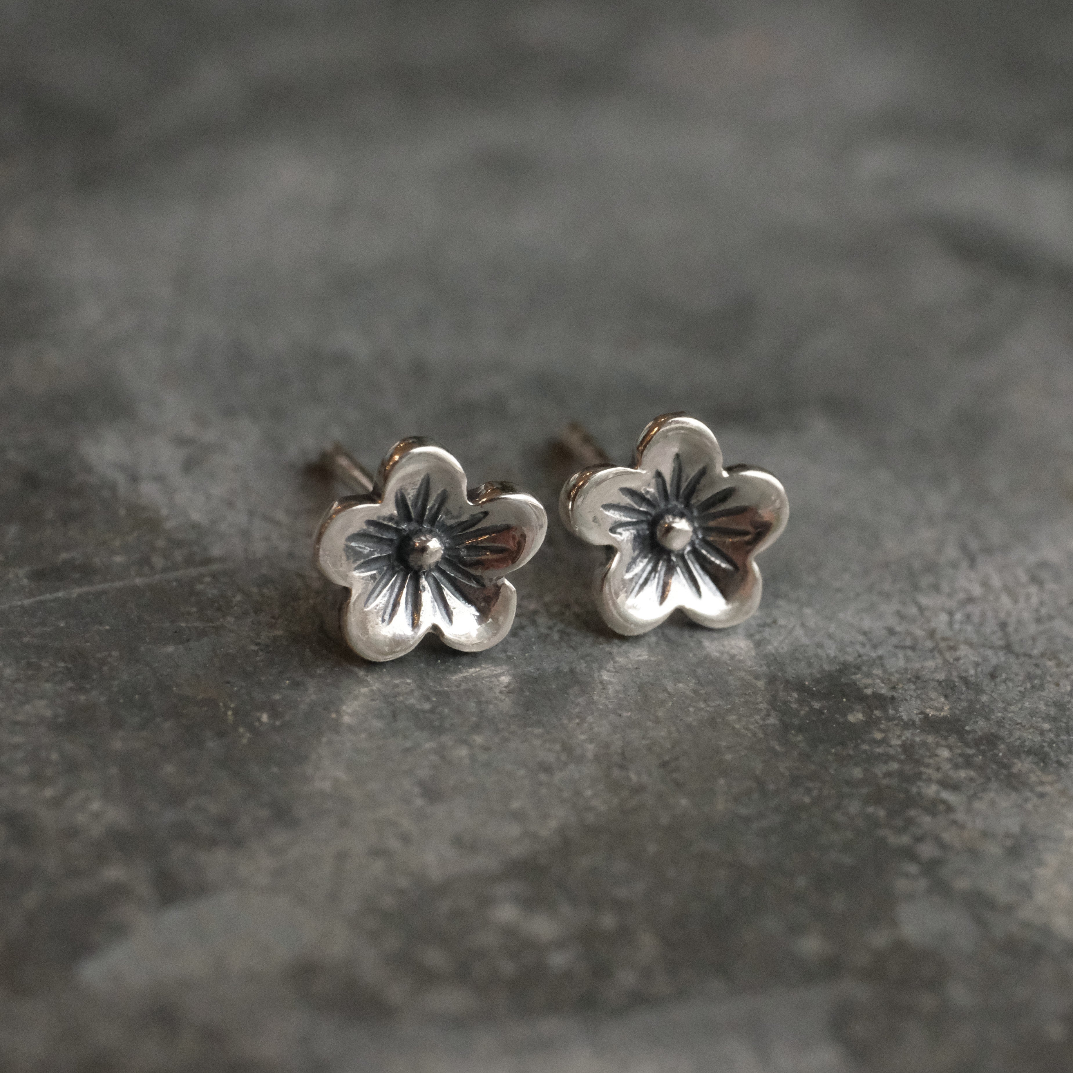 Sterling Cherry Blossom Studs