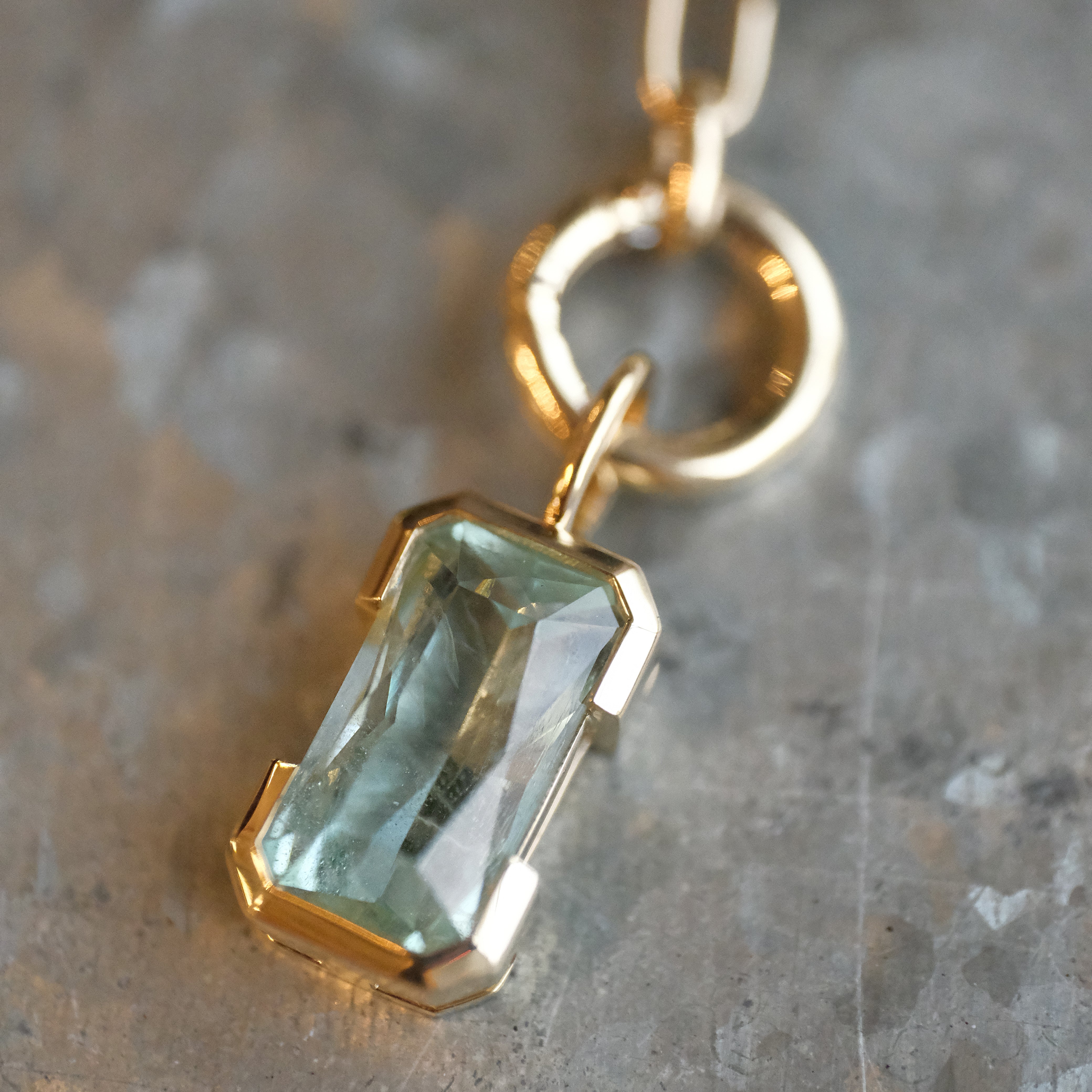 14k + Aquamarine Merelani Necklace - One of a Kind