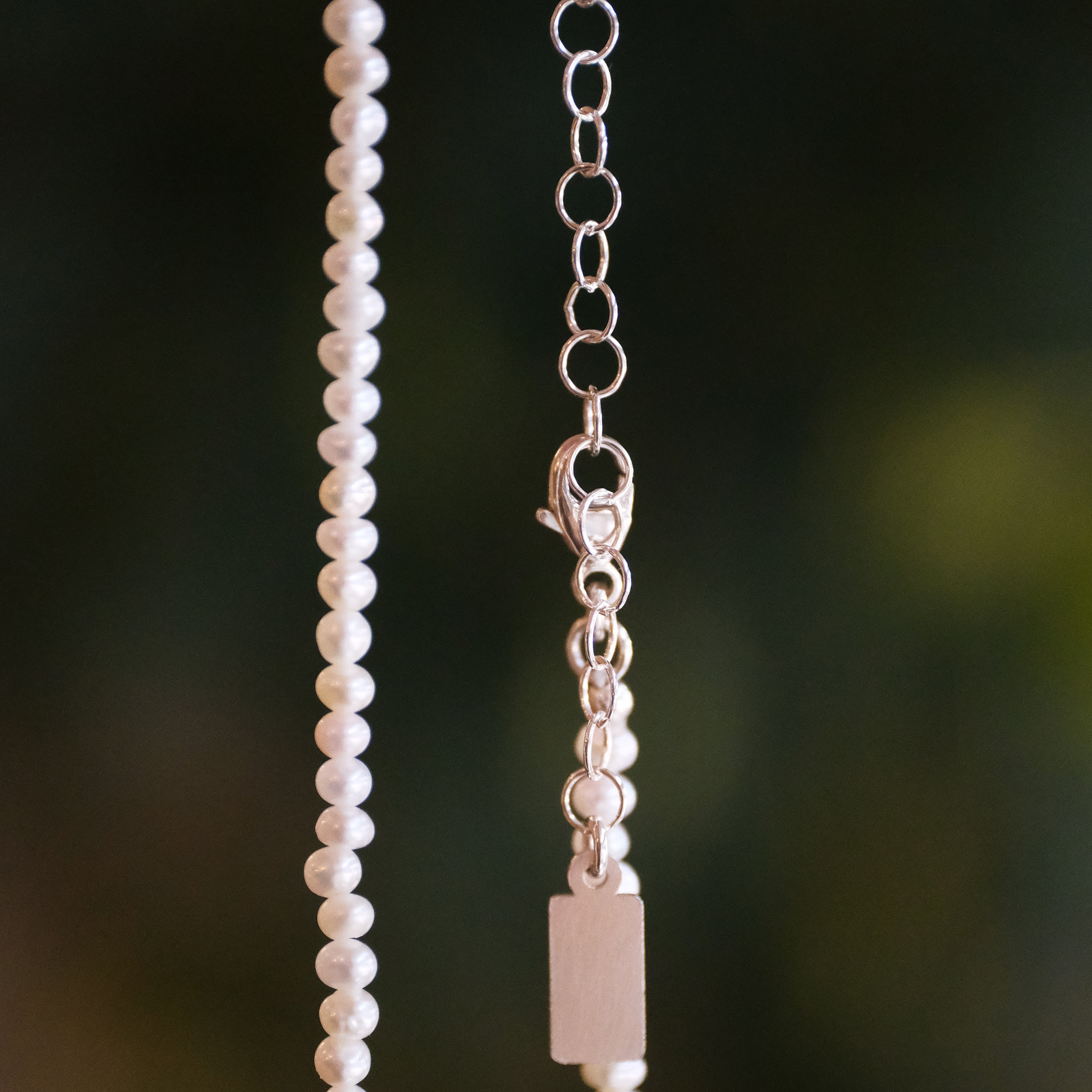 Freshwater Pearl + Kyanite Necklace - One of a Kind