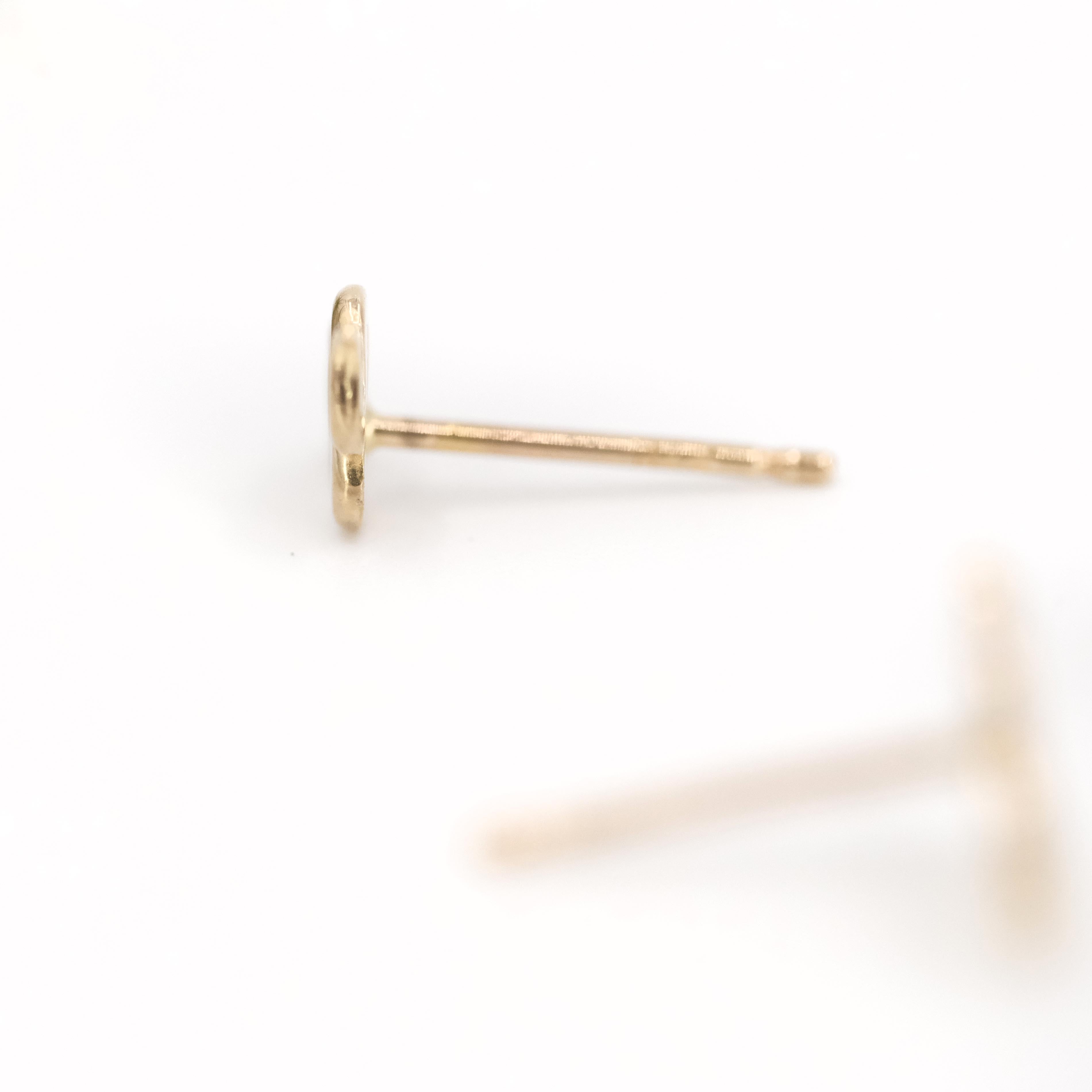 14k Tiny Serpent Studs