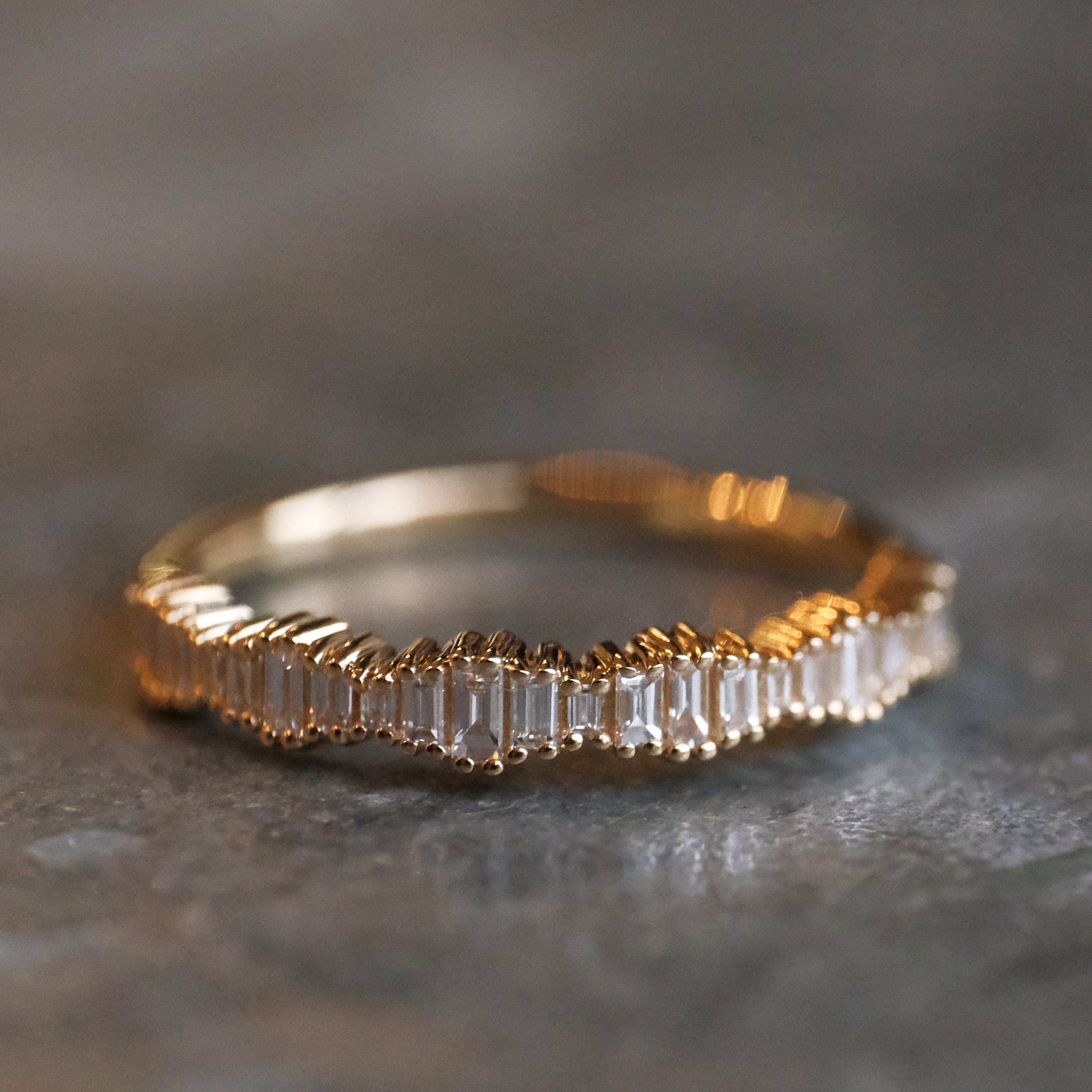 14k + Natural Diamond Arpeggio Ring