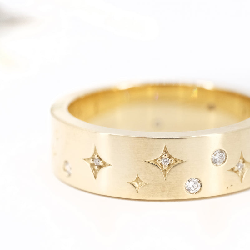 14k + Diamond Hyperion Ring