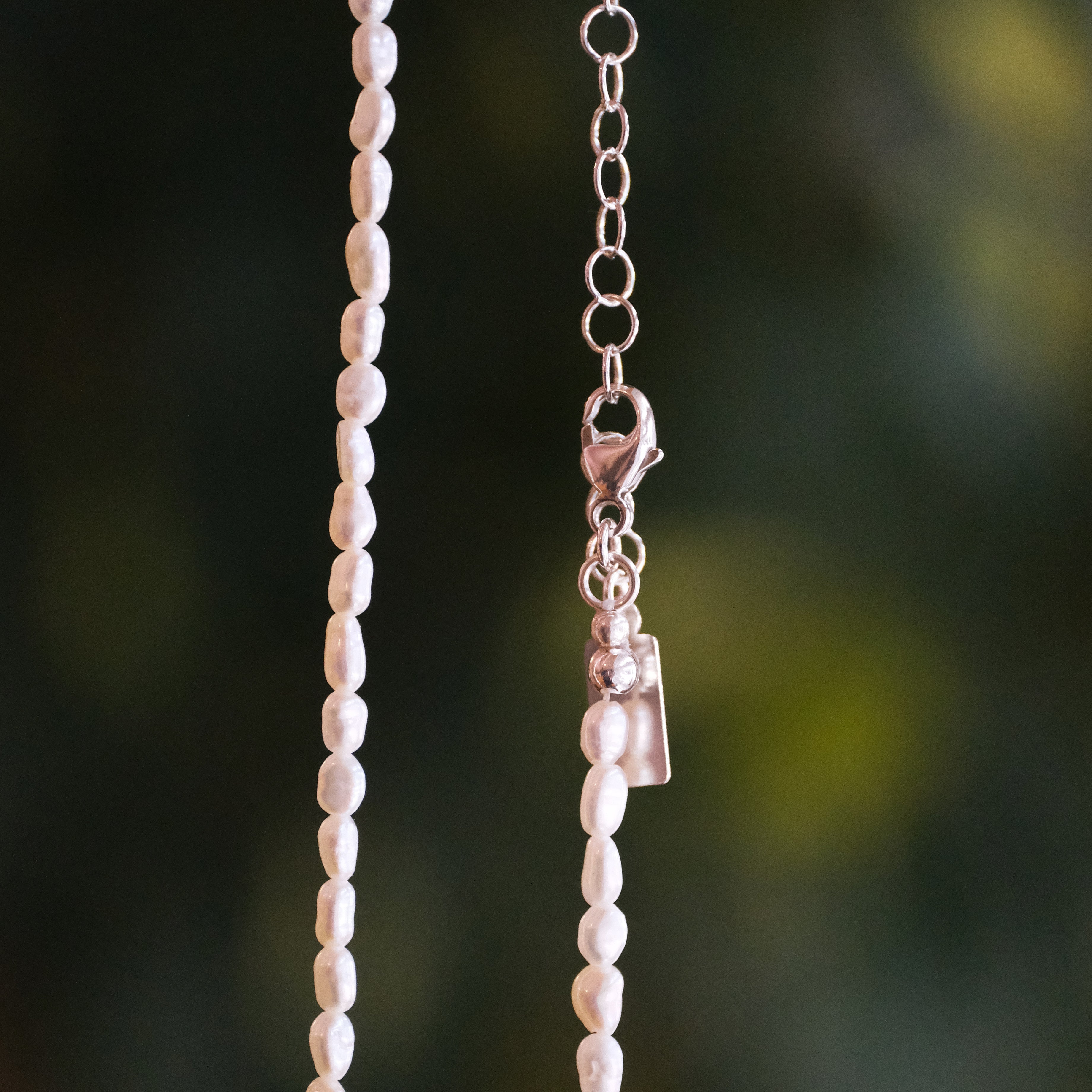 Freshwater Pearl + Green Tourmaline Necklace - One of a Kind