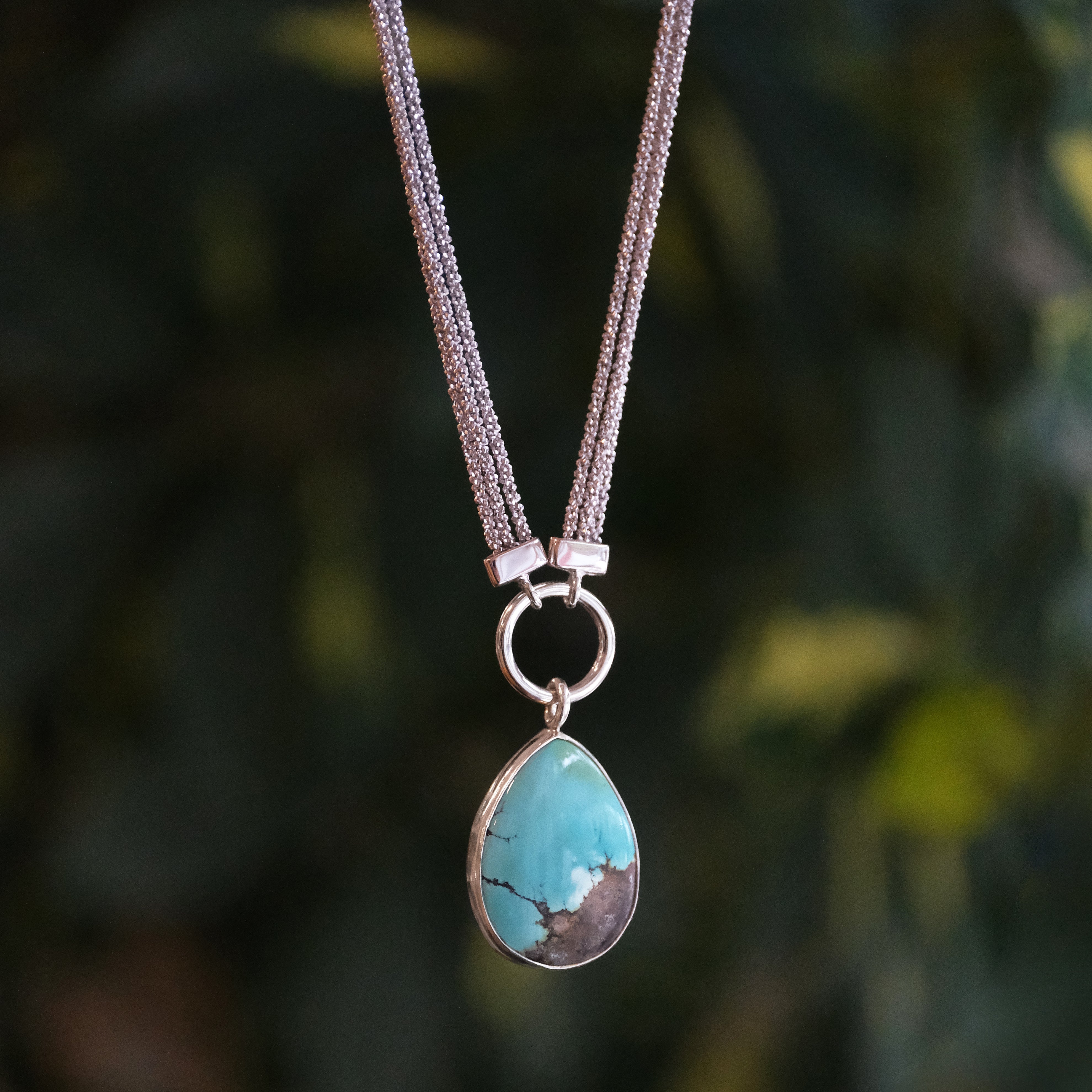 Turquoise + Sterling Malta Necklace - One of a Kind