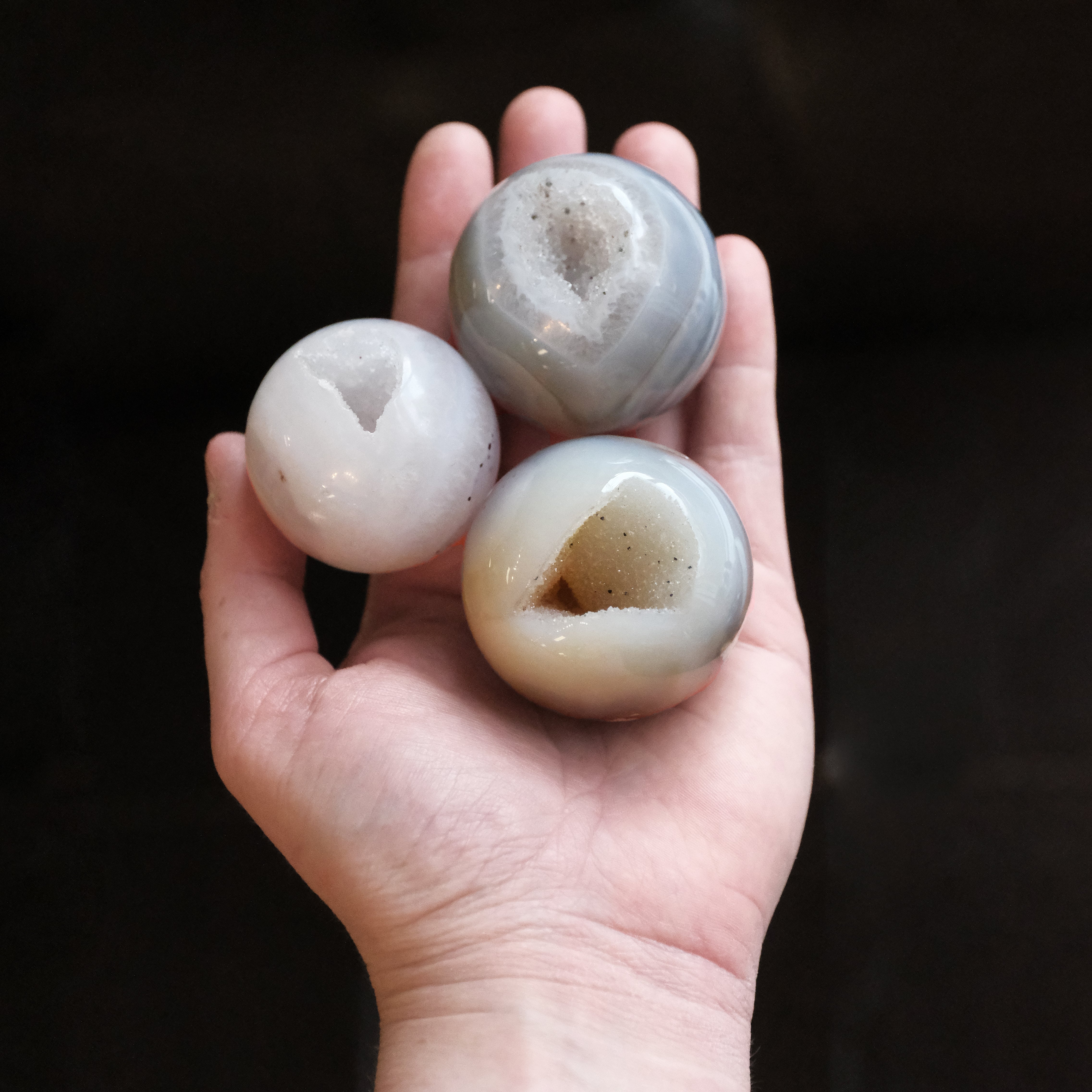 Mini Agate Druzy Sphere