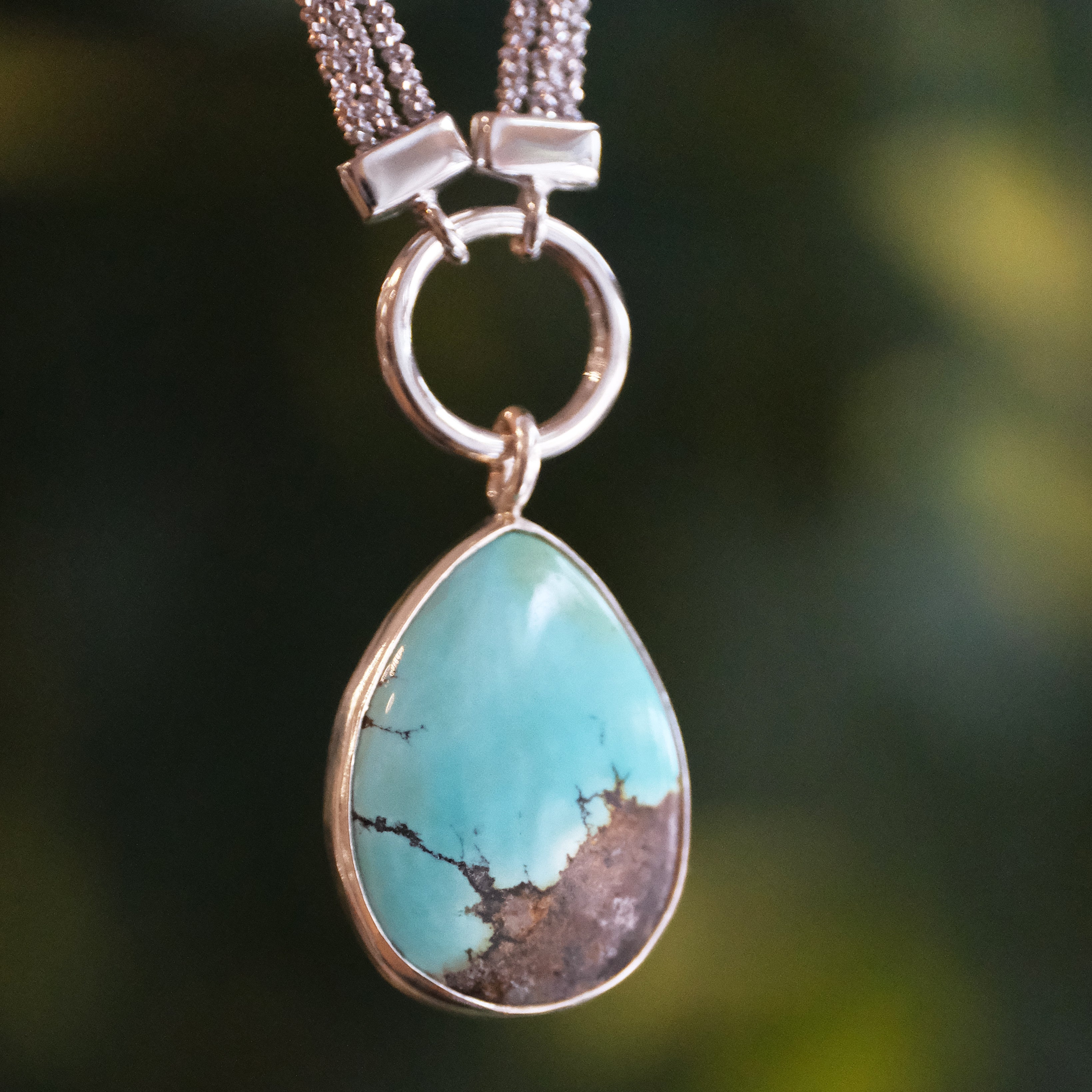 Turquoise + Sterling Malta Necklace - One of a Kind