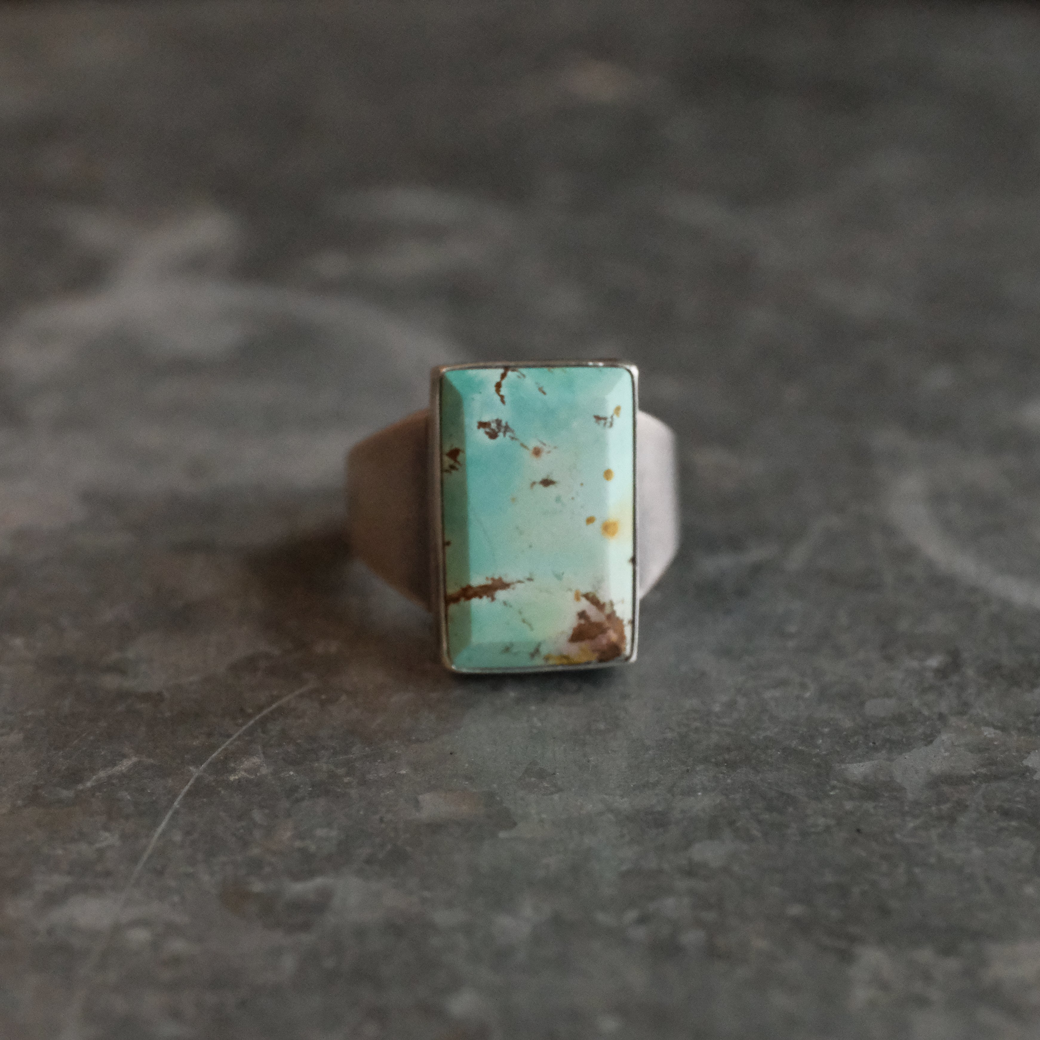 Turquoise Stepping Stone Signet Ring (Size 9) - One of a Kind
