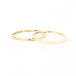 14k Hammered Stacking Ring