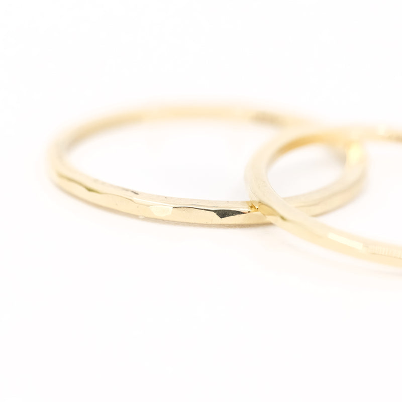 14k Hammered Stacking Ring