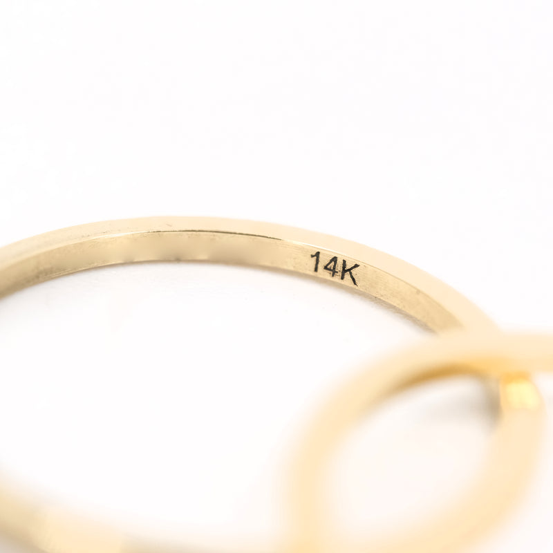 14k Hammered Stacking Ring