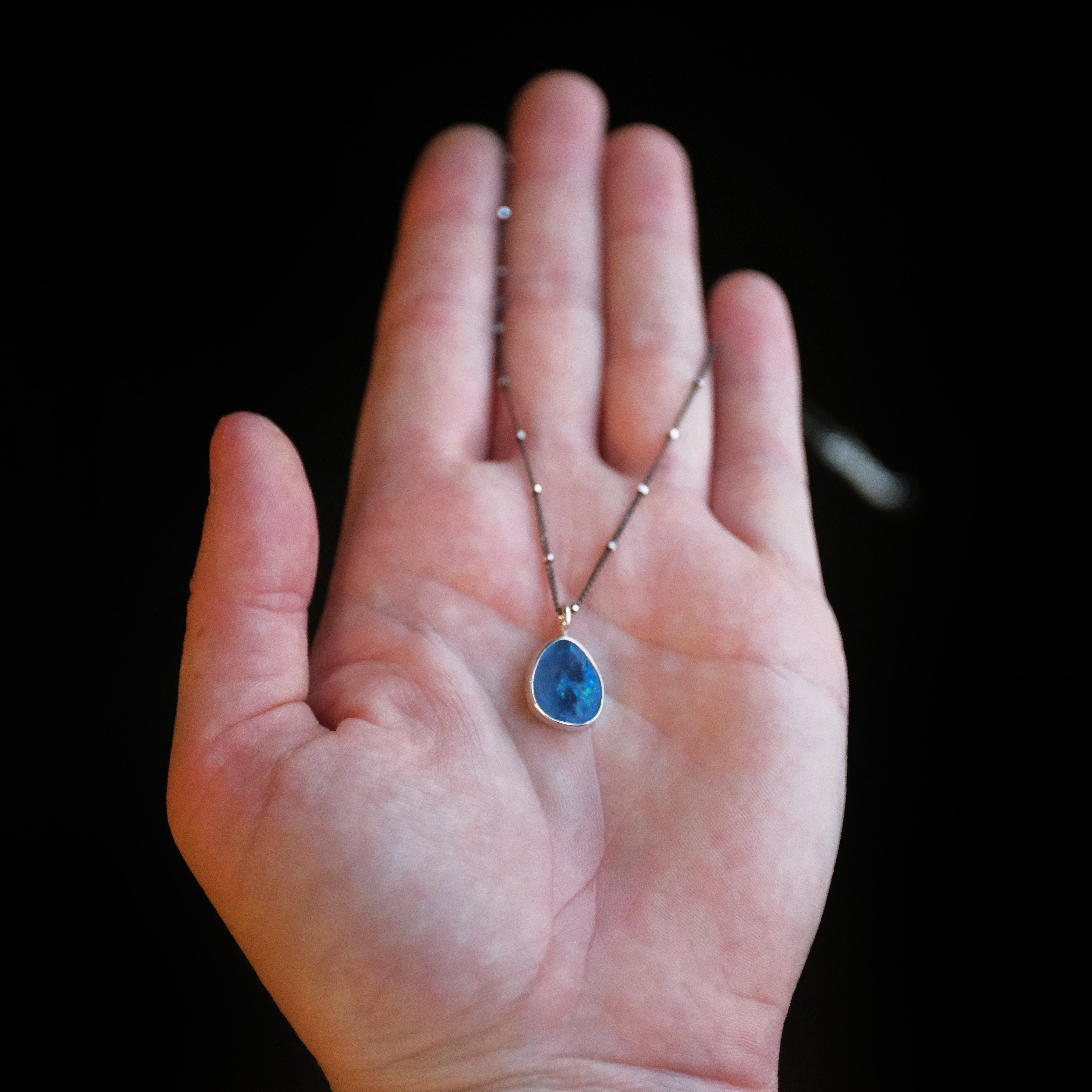 Australian Opal Galileo Necklace - One of a Kind