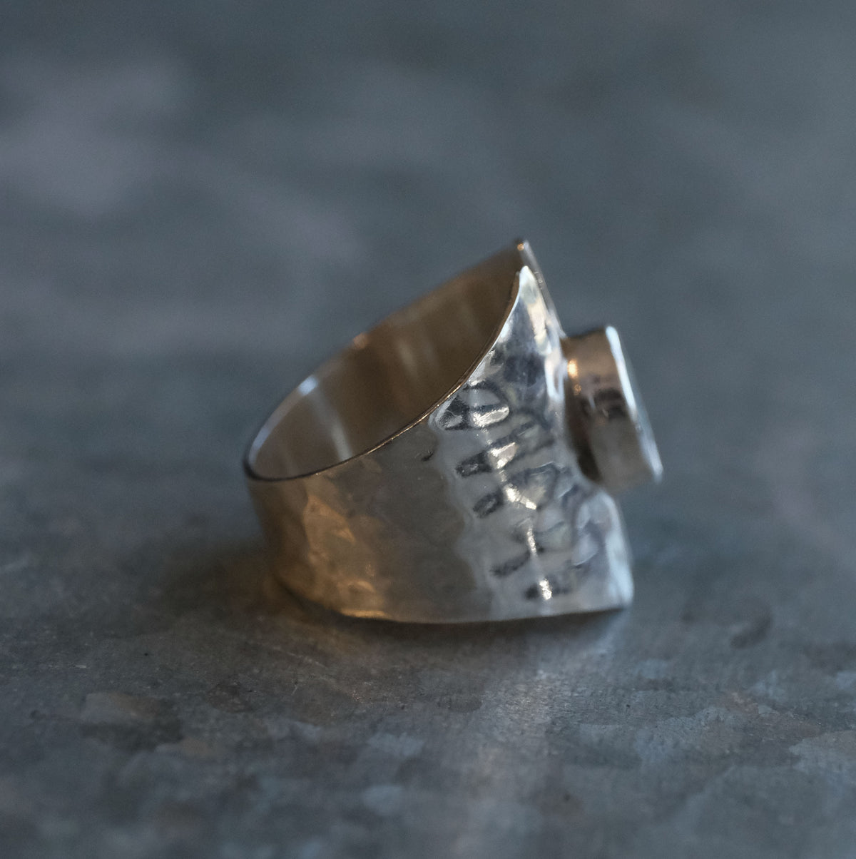 Australian Opal Shield Ring (Size 6.5) - One of a Kind