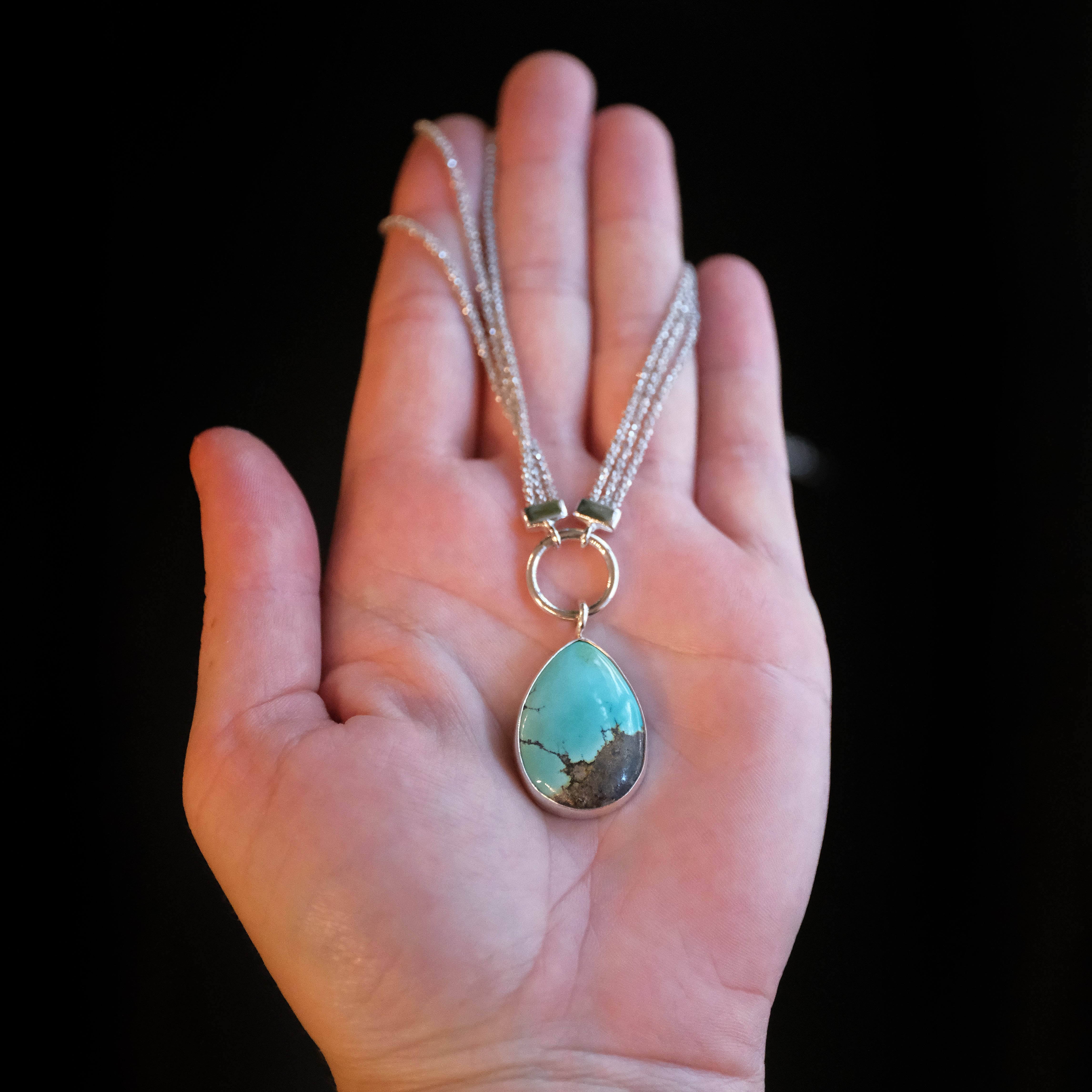 Turquoise + Sterling Malta Necklace - One of a Kind