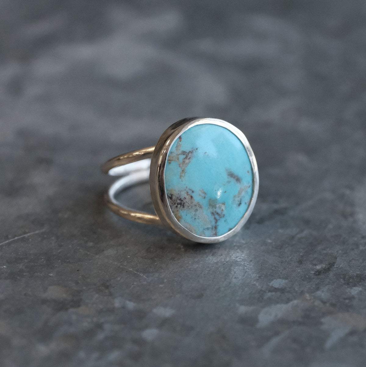 Turquoise + Sterling Bluebird Ring (Size 7) - One of a Kind