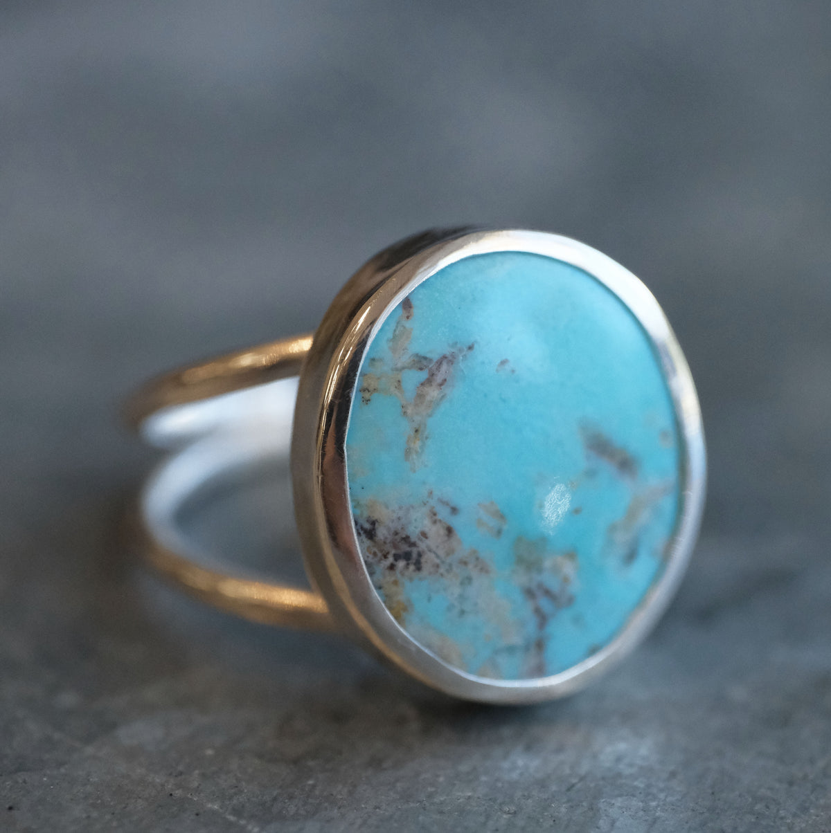 Turquoise + Sterling Bluebird Ring (Size 7) - One of a Kind