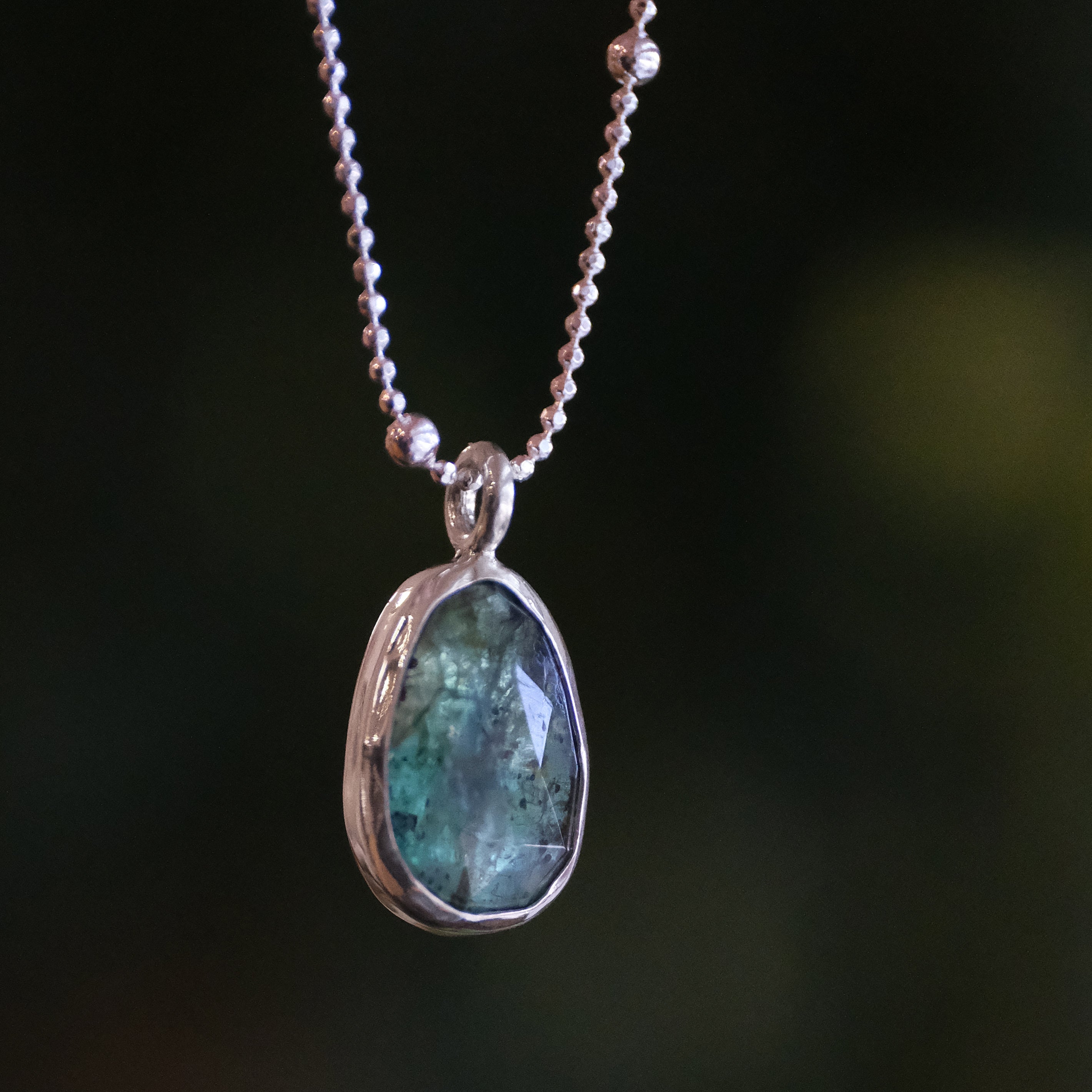 Green Kyanite Satellite Necklace - One of a Kind