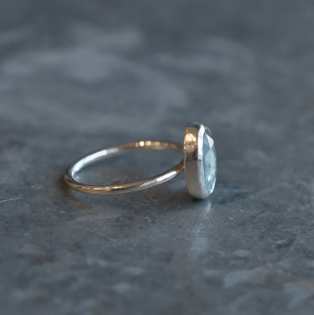 Aqua Kyanite Chiquito Ring (Size 7) - One of a Kind
