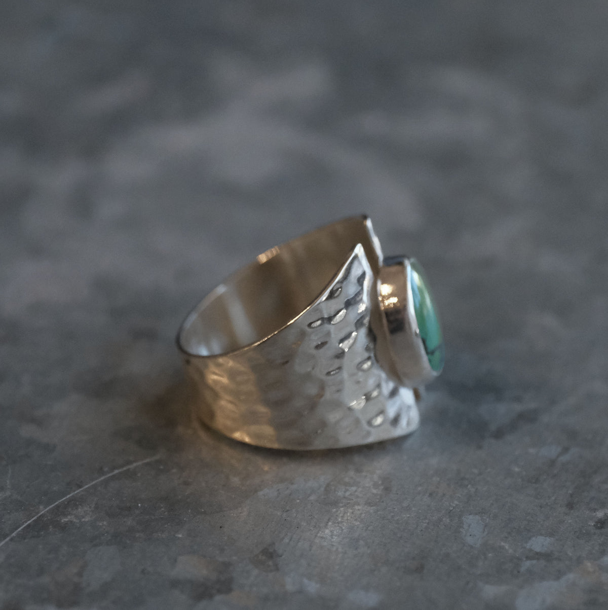 Turquoise Shield Ring (Size 9) - One of a Kind