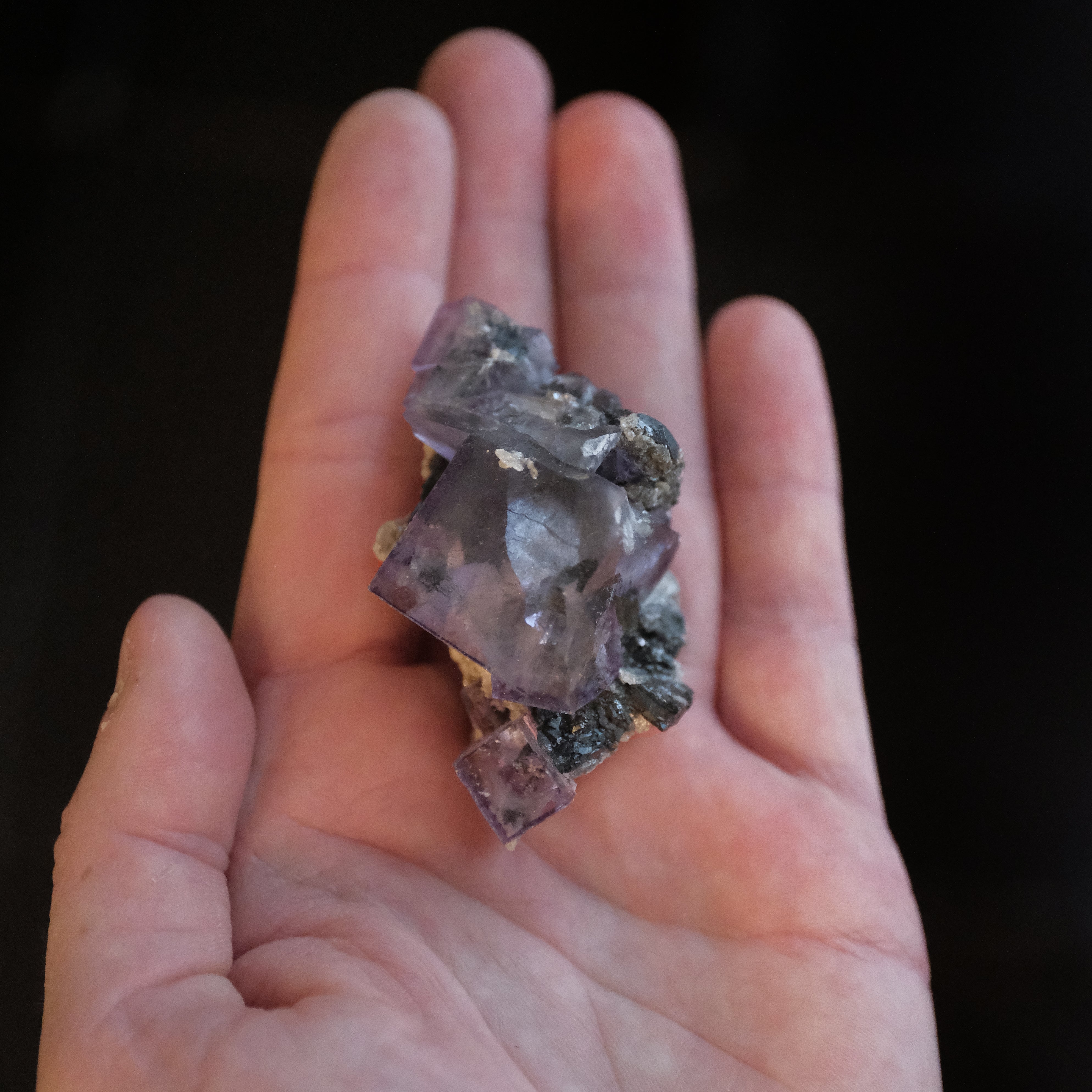 Chinese Cubic Purple Fluorite Specimen