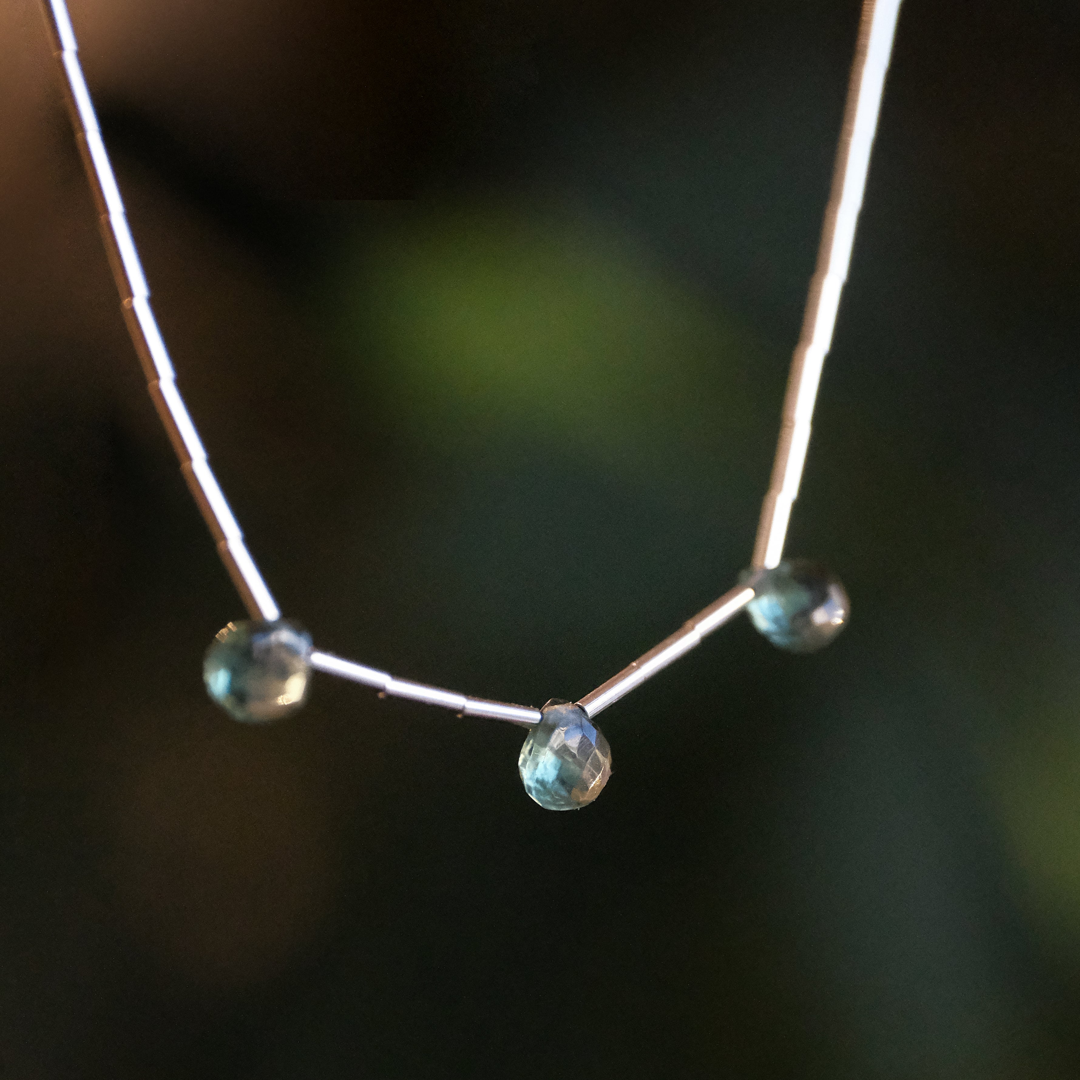 Cressida Liquid Silver + Apatite Necklace