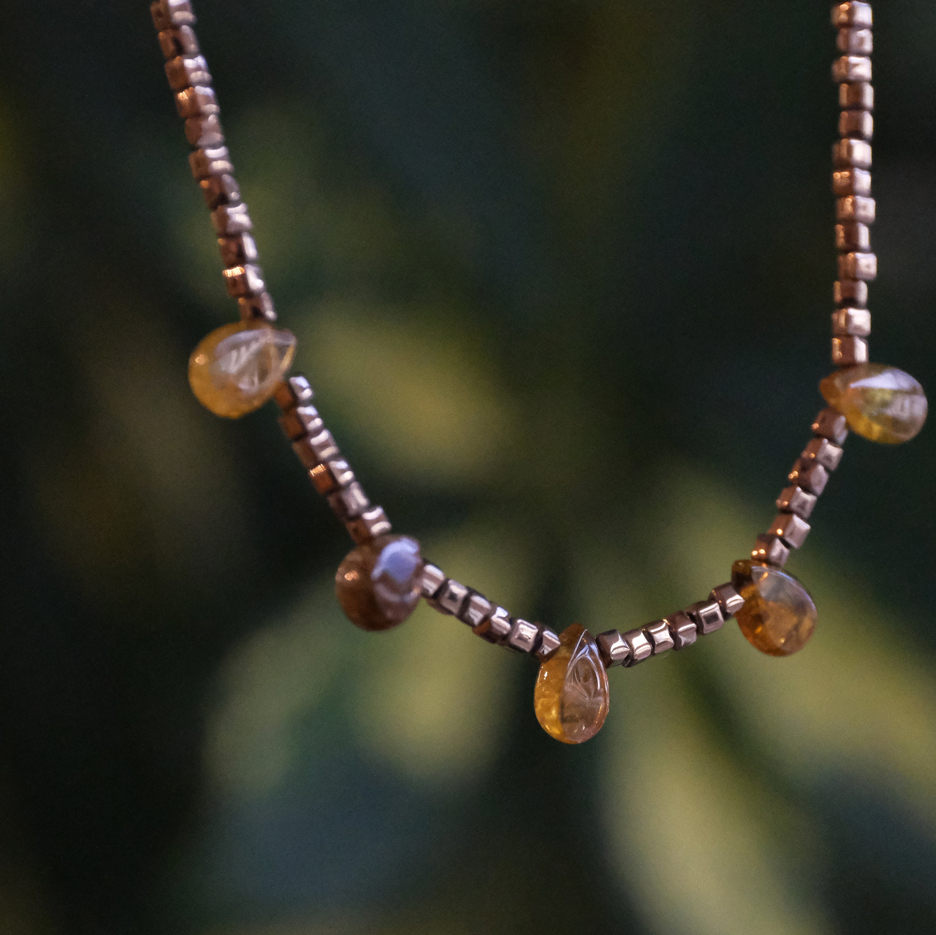 Pyrite + Tourmaline Sierra Necklace - One of a Kind