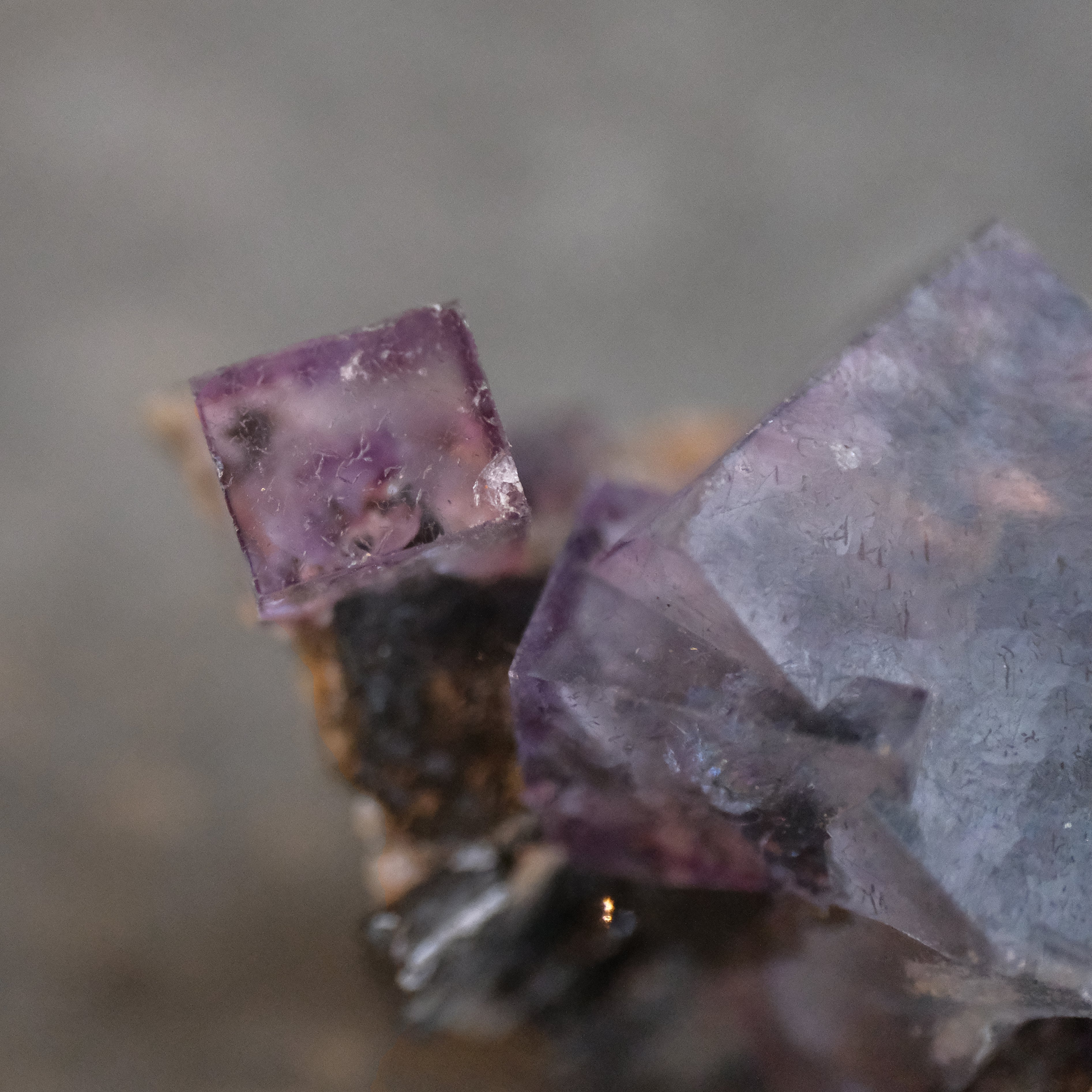 Chinese Cubic Purple Fluorite Specimen