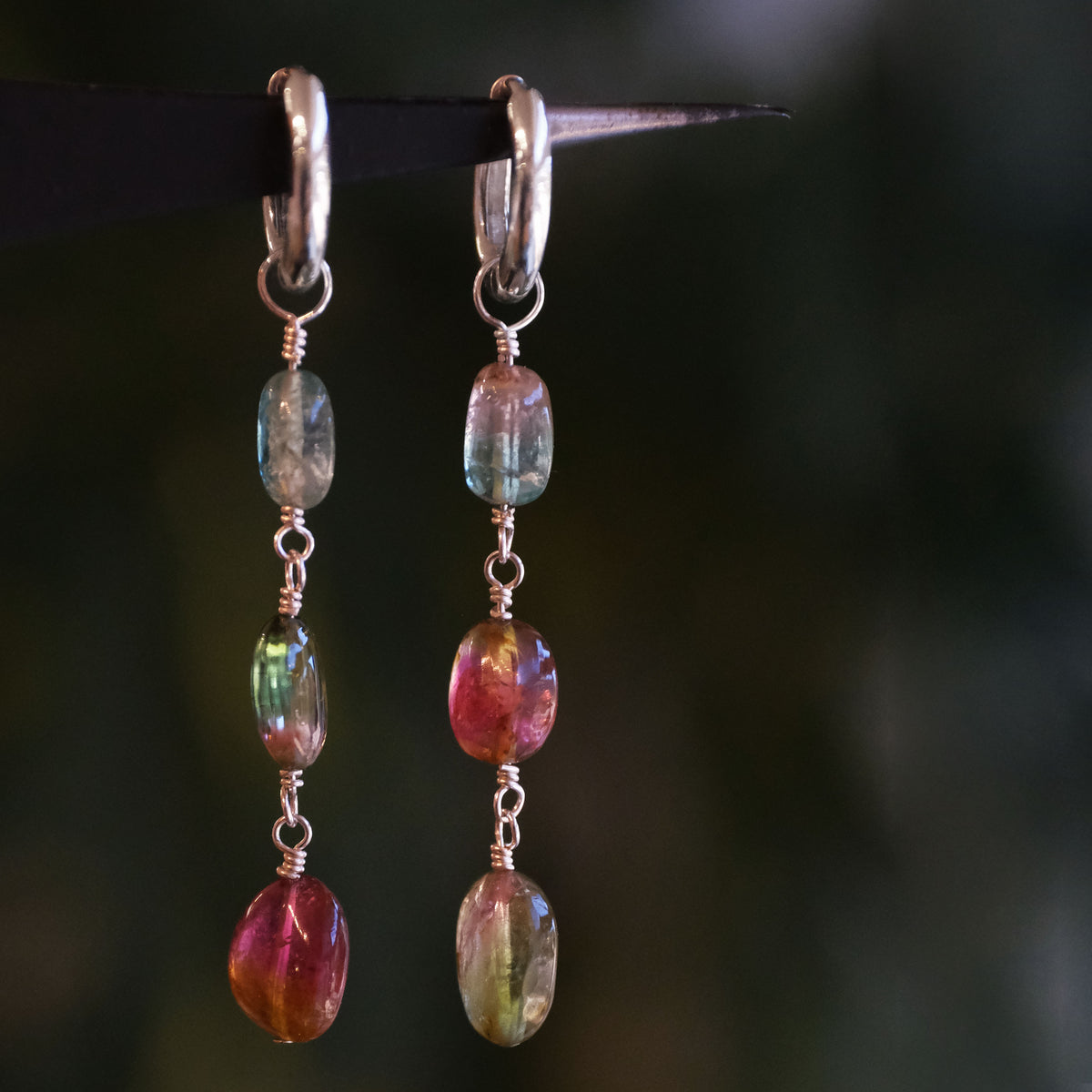 Tourmaline + Sterling Juicy Huggers - One of a Kind