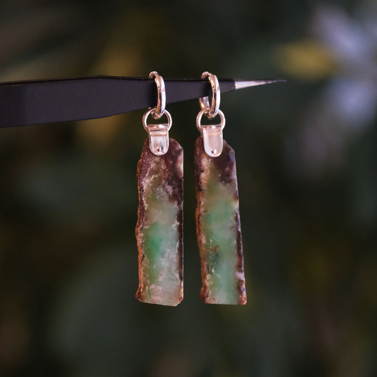 Raw Chrysoprase Saddle Huggers
