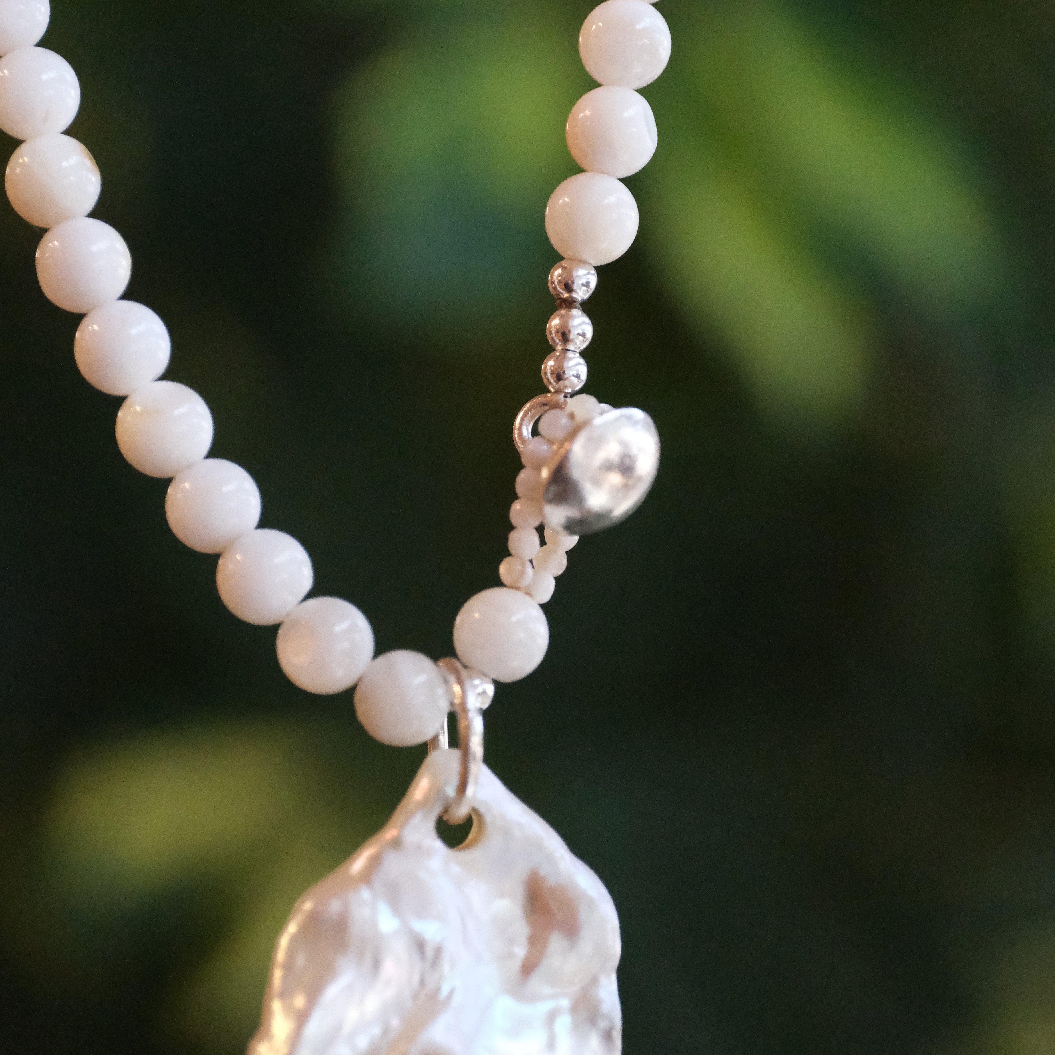 Nacre Mother of Pearl + Pearl Necklace - One of a Kind