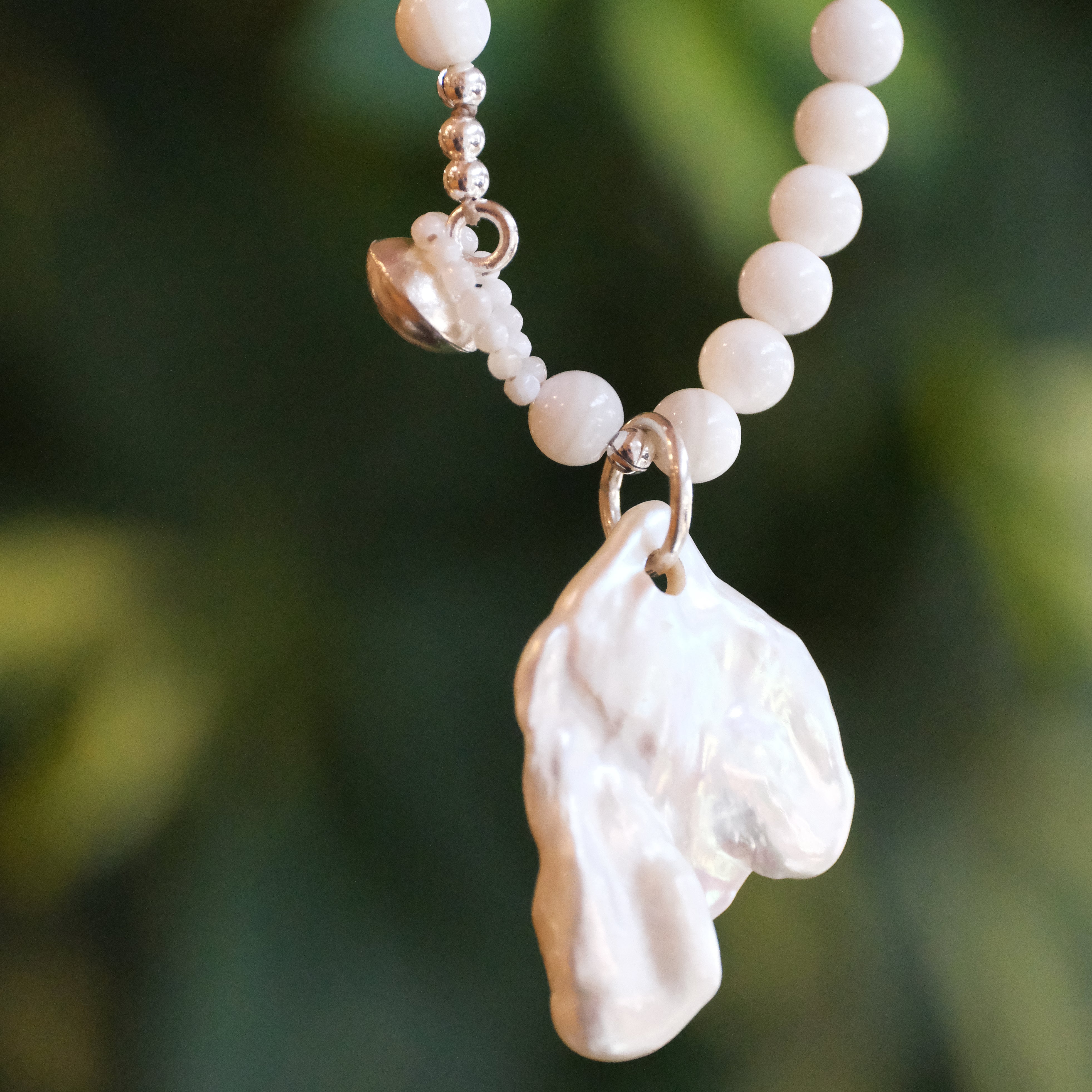 Nacre Mother of Pearl + Pearl Necklace - One of a Kind