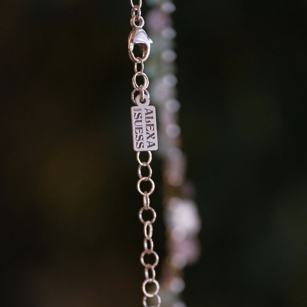 Raw Tourmaline Slice Pennant Necklace