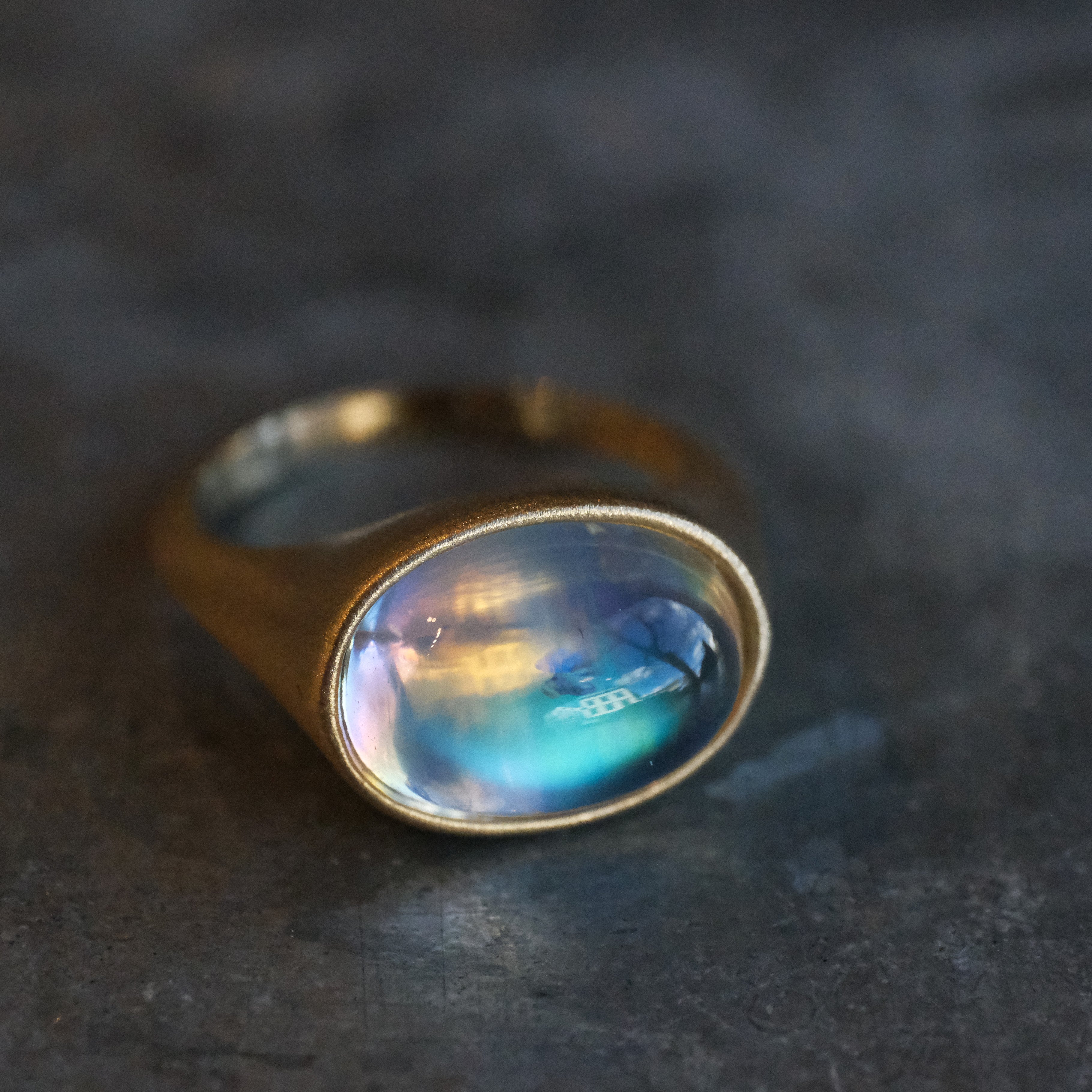14k + Moonstone Gossamer Ring - One of a Kind