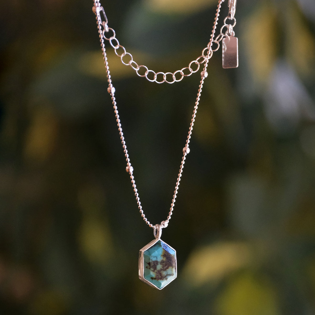 Turquoise + Sterling Satellite Necklace - One of a Kind