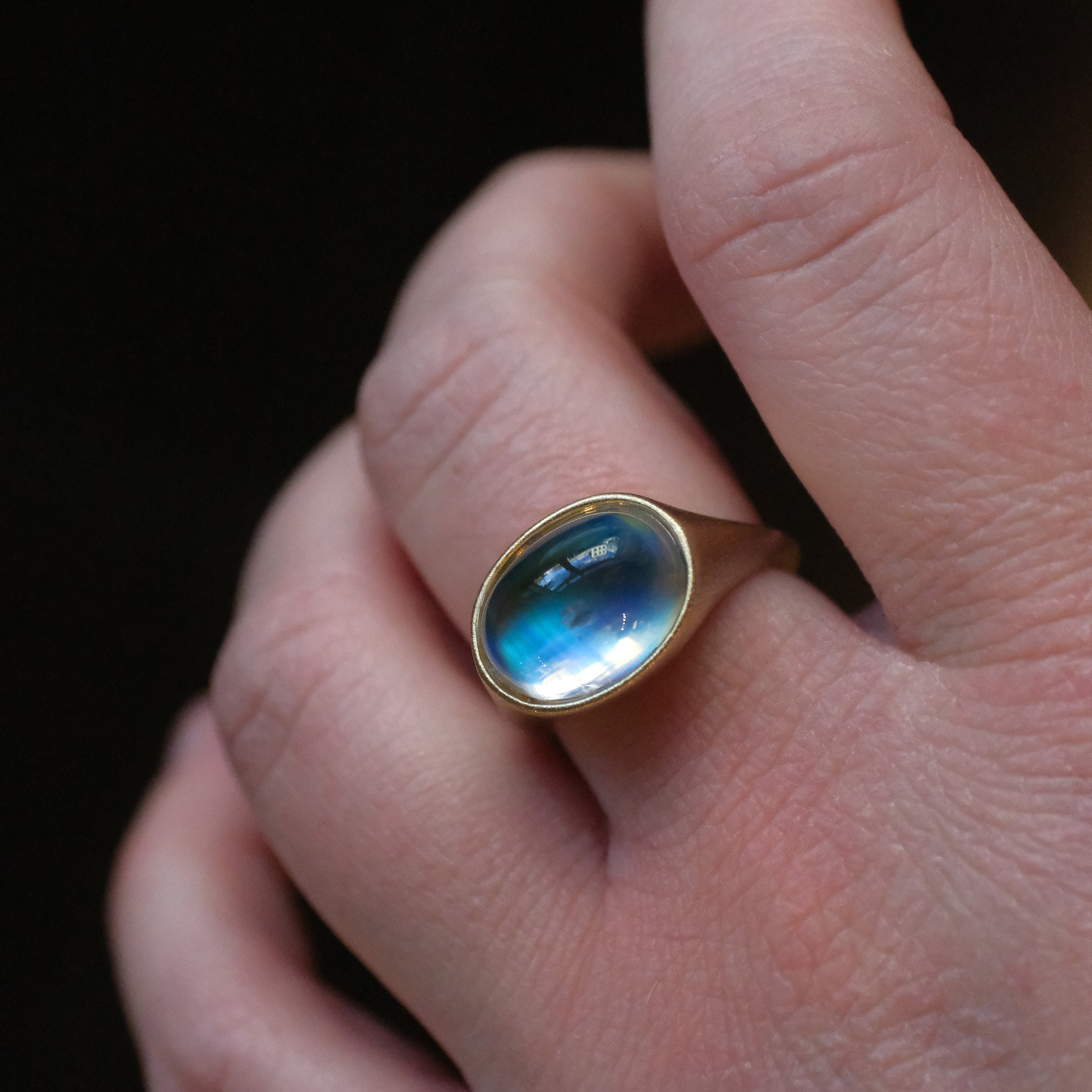 14k + Moonstone Gossamer Ring - One of a Kind