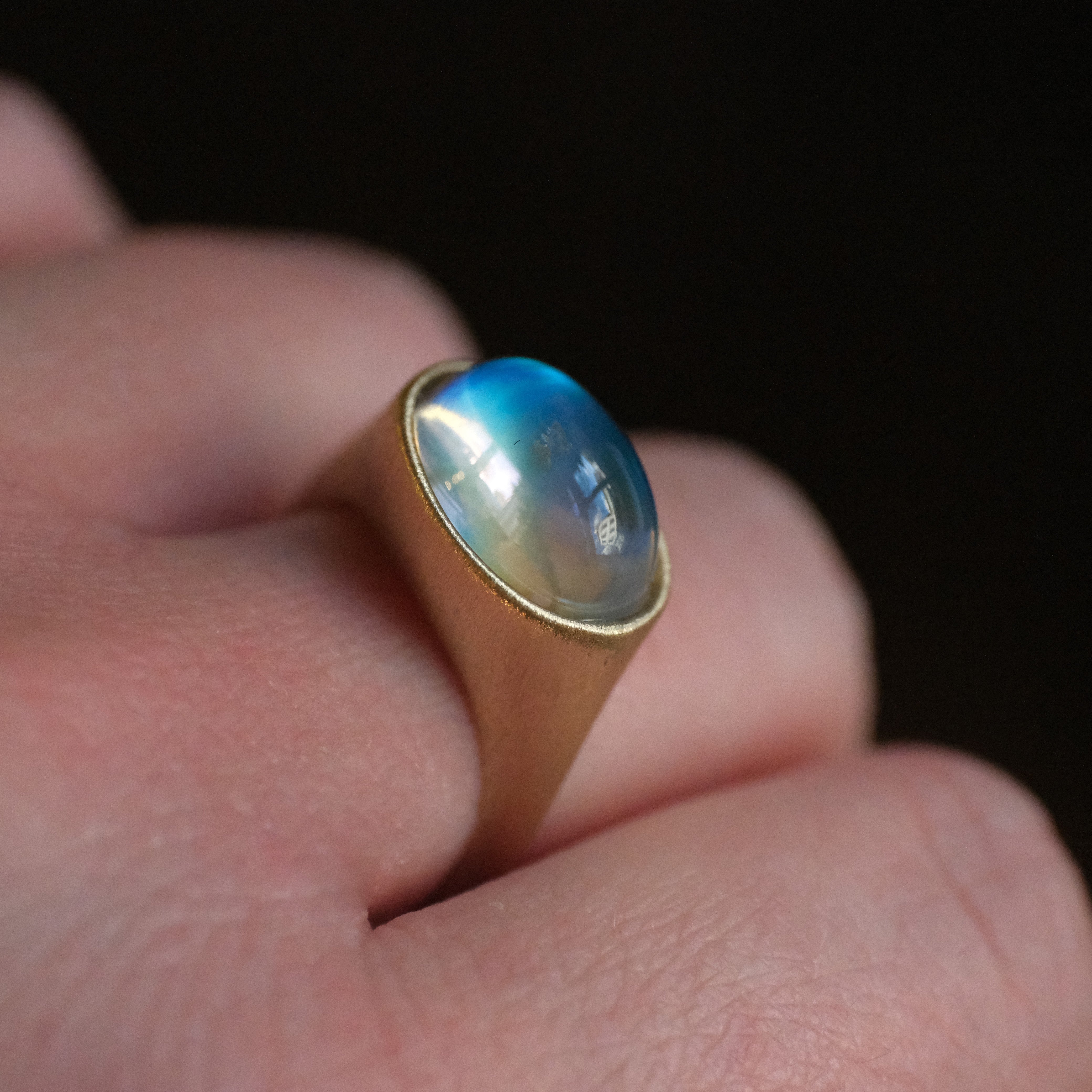 14k + Moonstone Gossamer Ring - One of a Kind