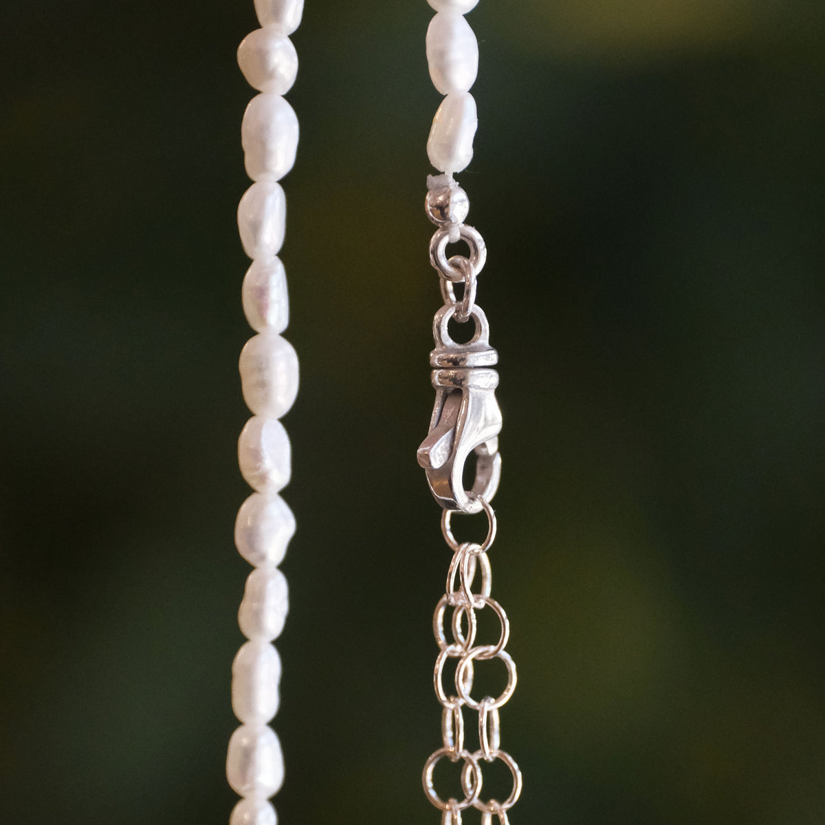 Freshwater Pearl + Moonstone Hexi Necklace - One of a Kind