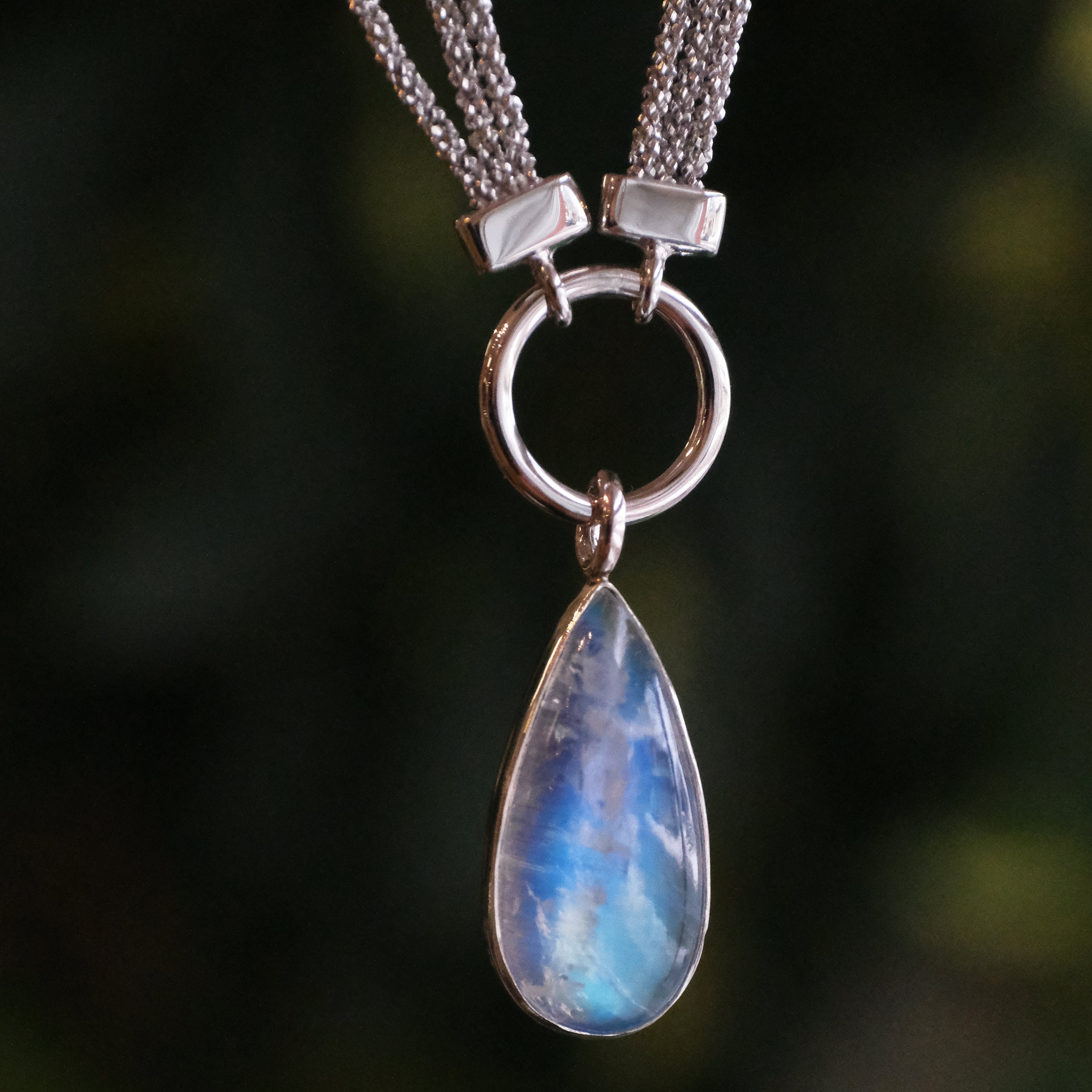Moonstone + Sterling Malta Necklace - One of a Kind