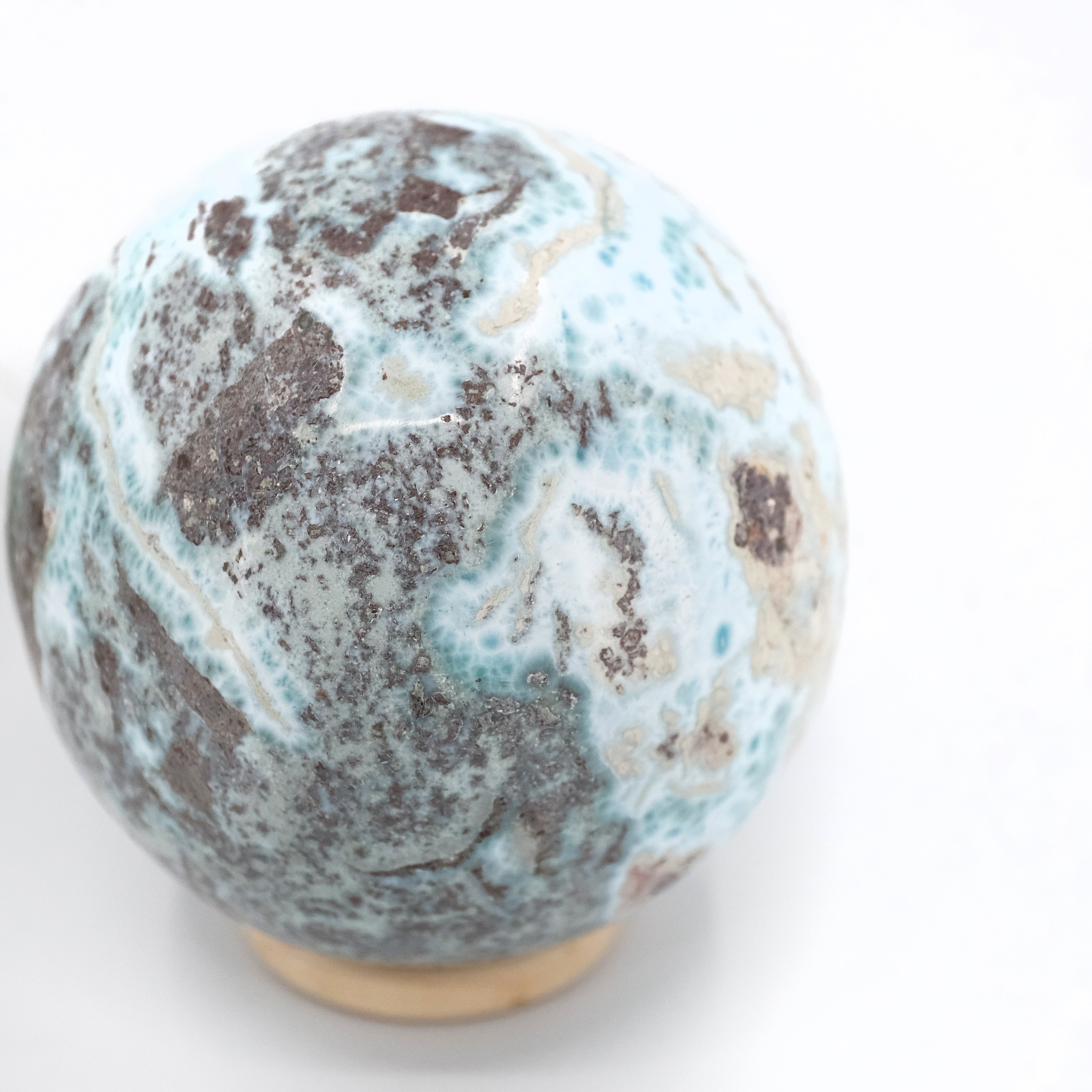 Large Dominican Larimar Sphere Specimen