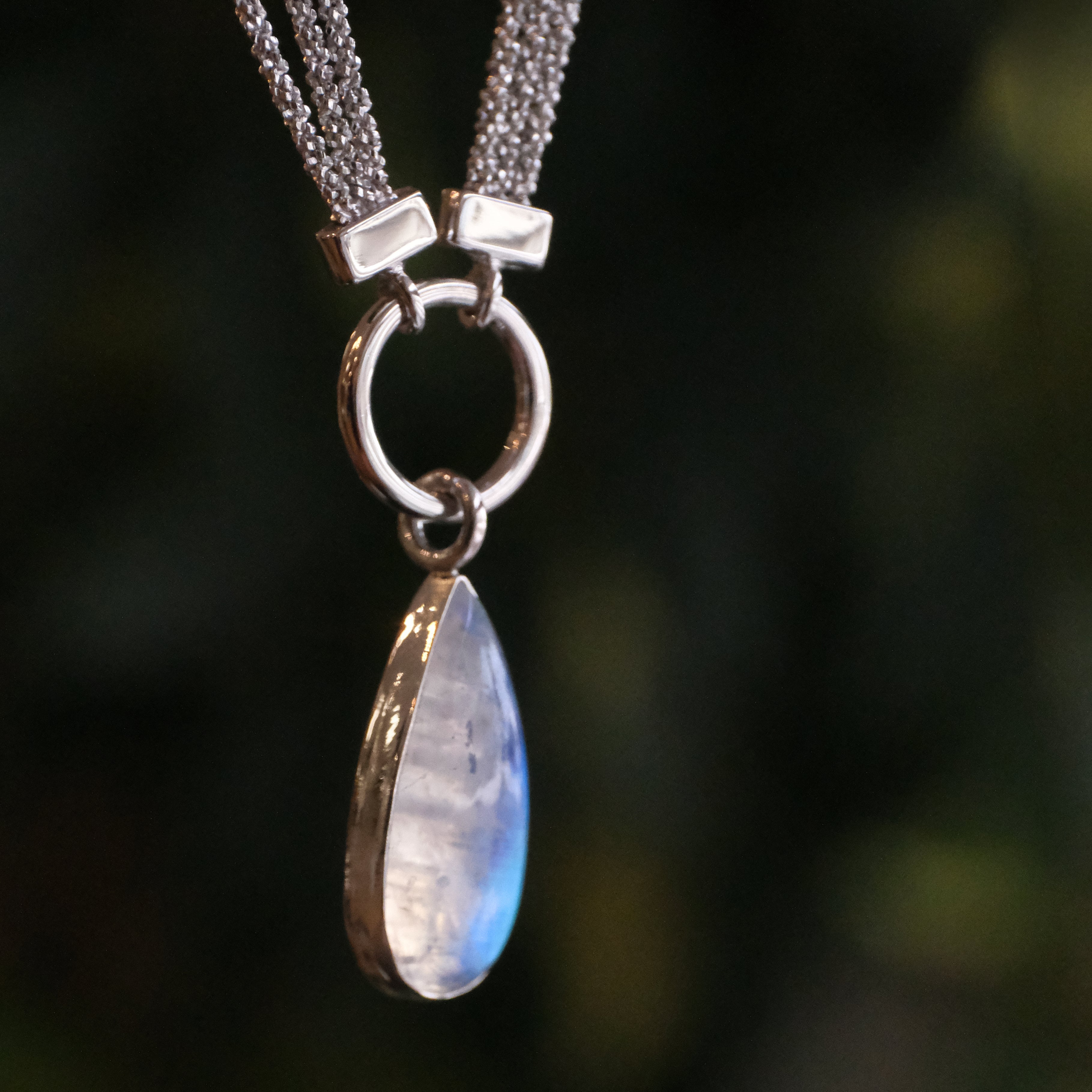 Moonstone + Sterling Malta Necklace - One of a Kind