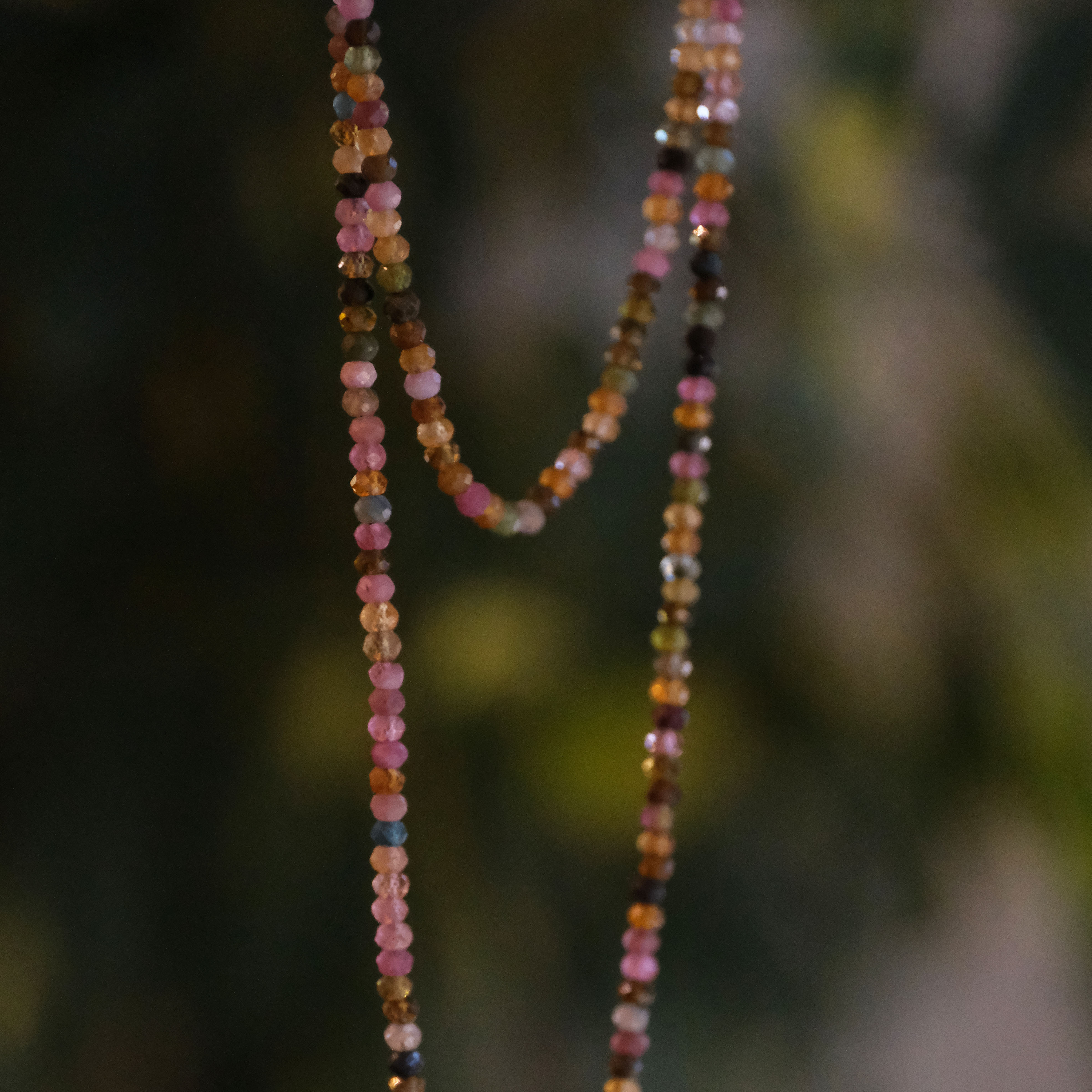 Tourmaline + Sterling Fern Garden Necklace - One of a Kind