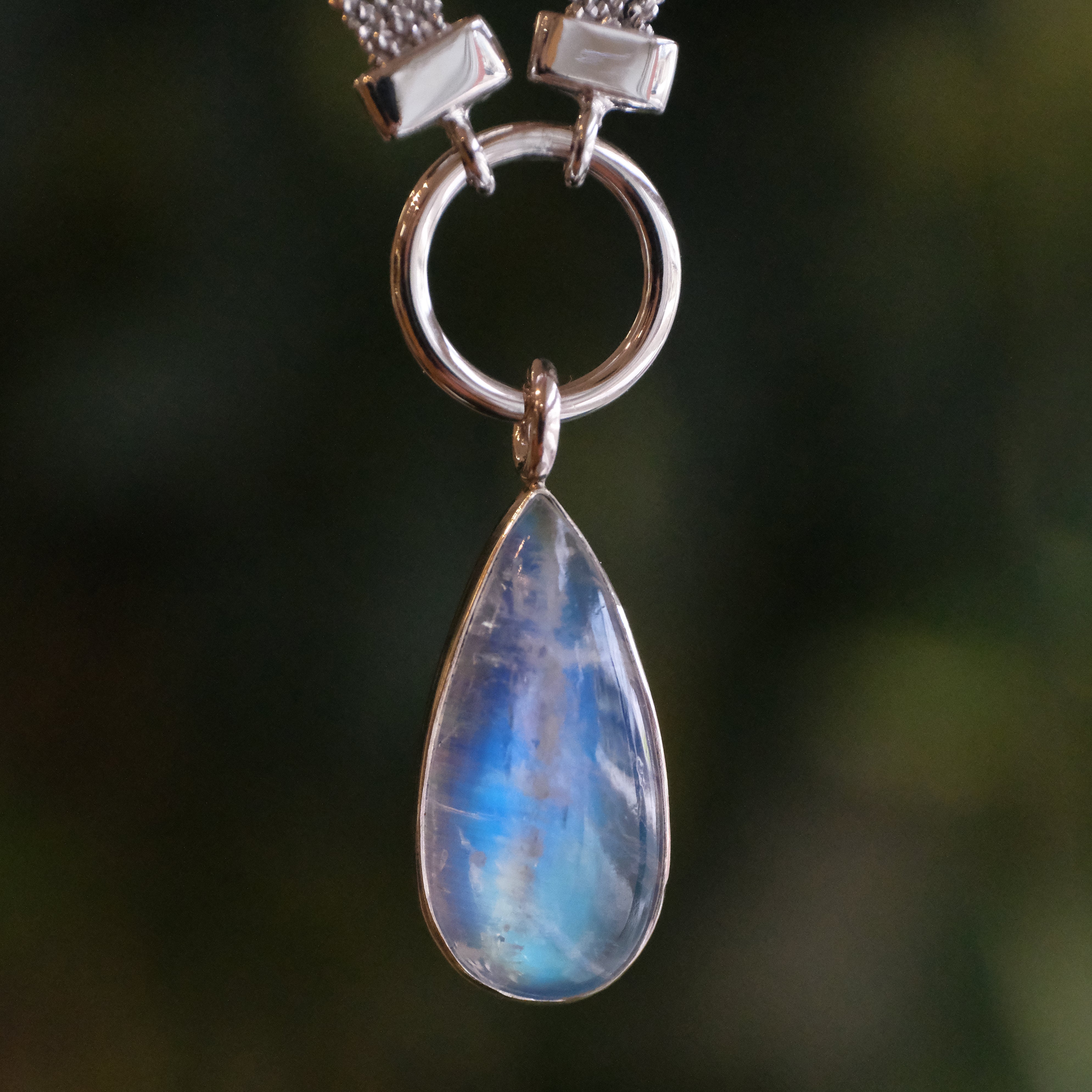 Moonstone + Sterling Malta Necklace - One of a Kind