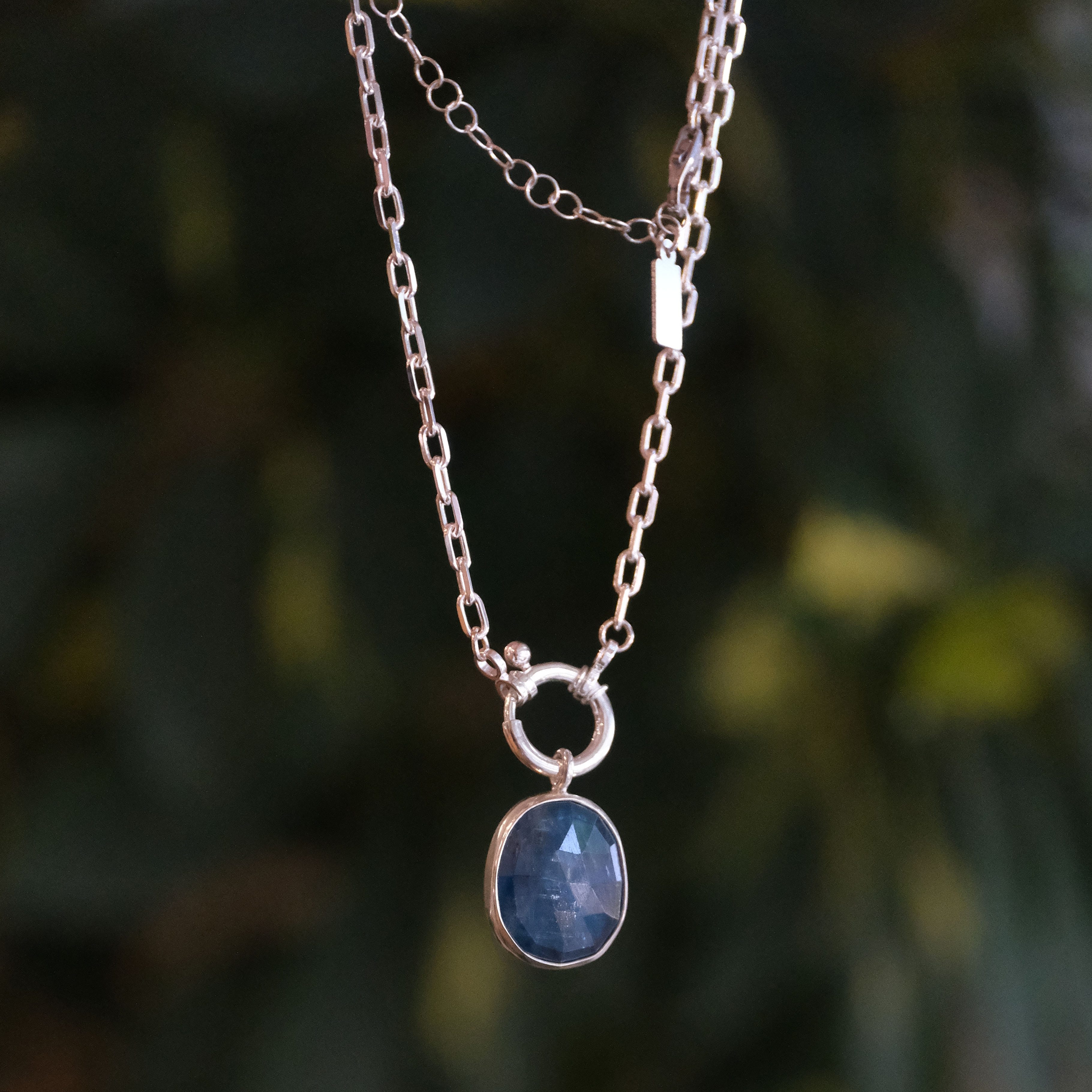 Kyanite Charm Keeper Necklace - One of a Kind
