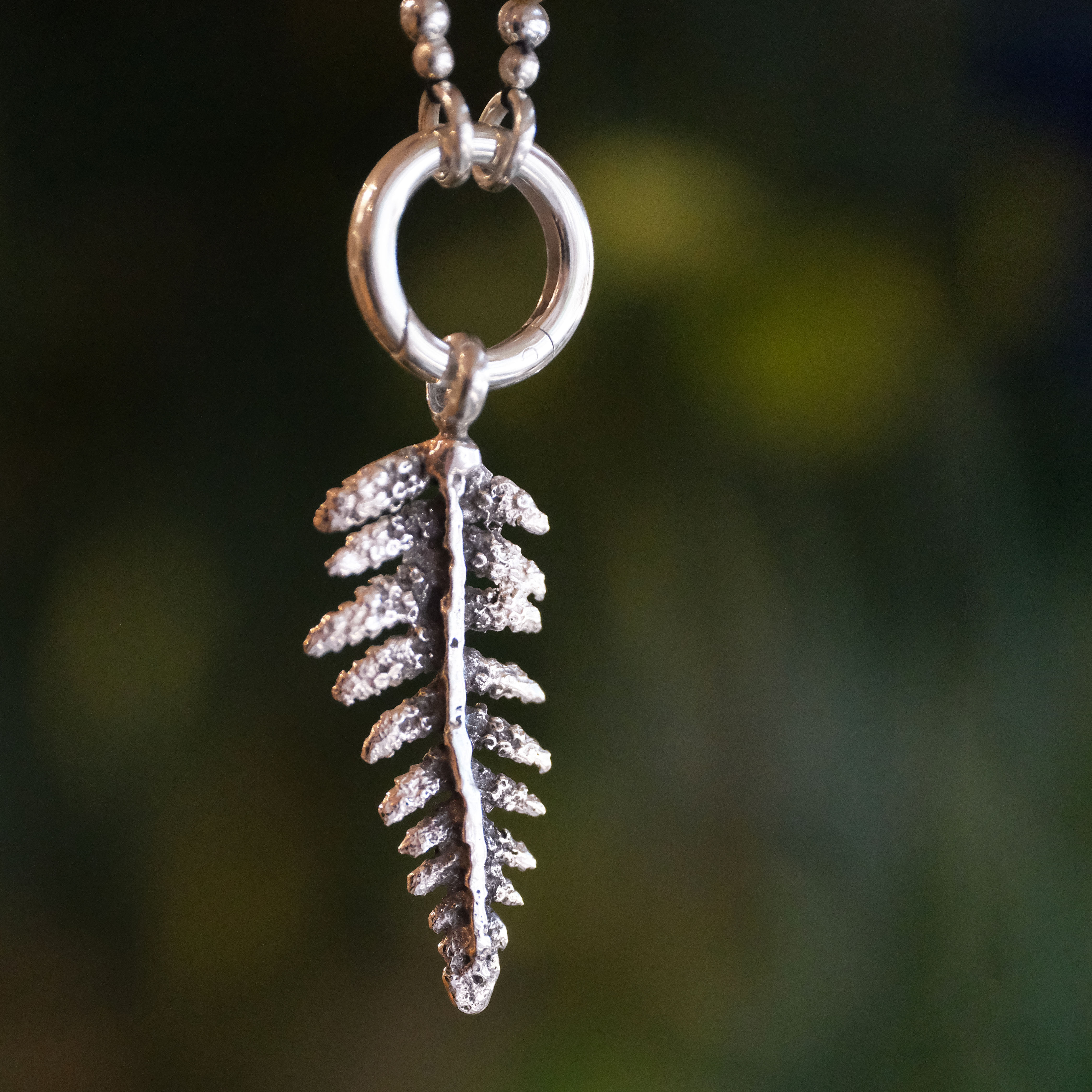 Tourmaline + Sterling Fern Garden Necklace - One of a Kind