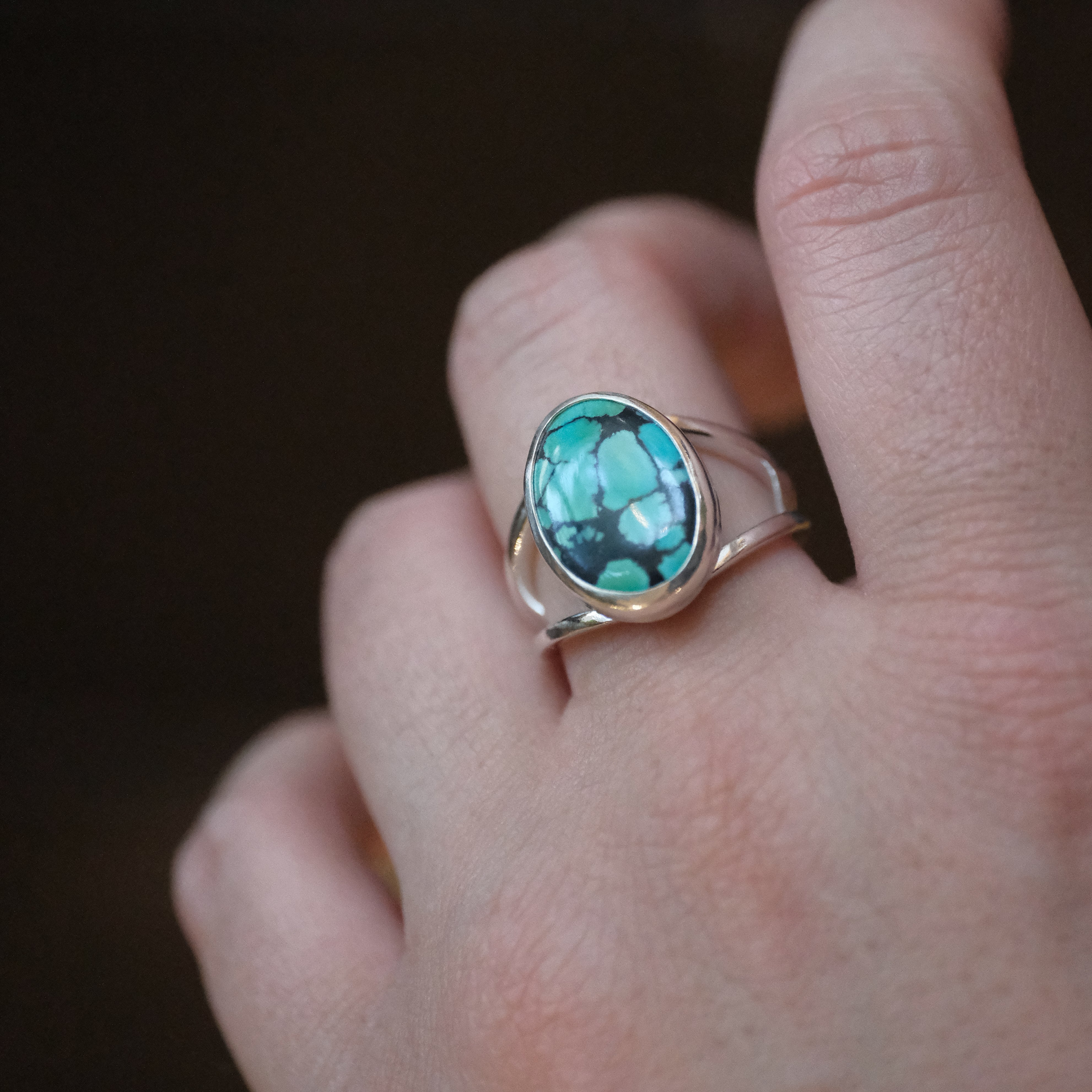 Hubei Turquoise Solo Ring (Size 7.5) - One of a Kind