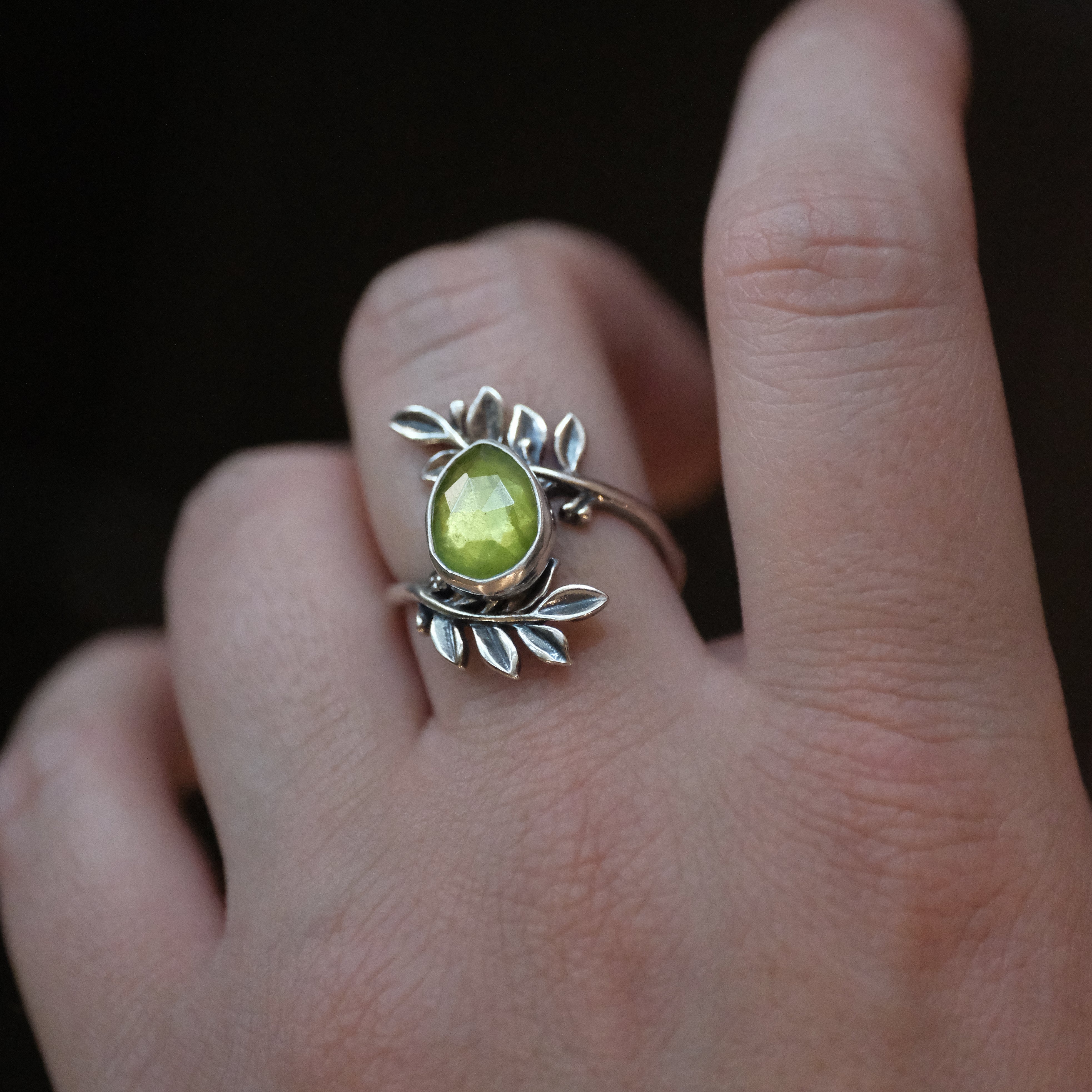 Vesuvianite Forest Ring (Size 7) - One of a Kind